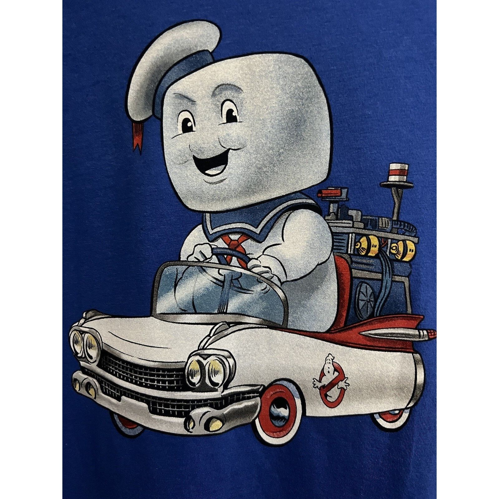 Teefury Teefury Ghostbusters Stay Puft Echo 1 Blue Graphic Tee 3XL Size 3XL / US 20-22 - 3 Thumbnail