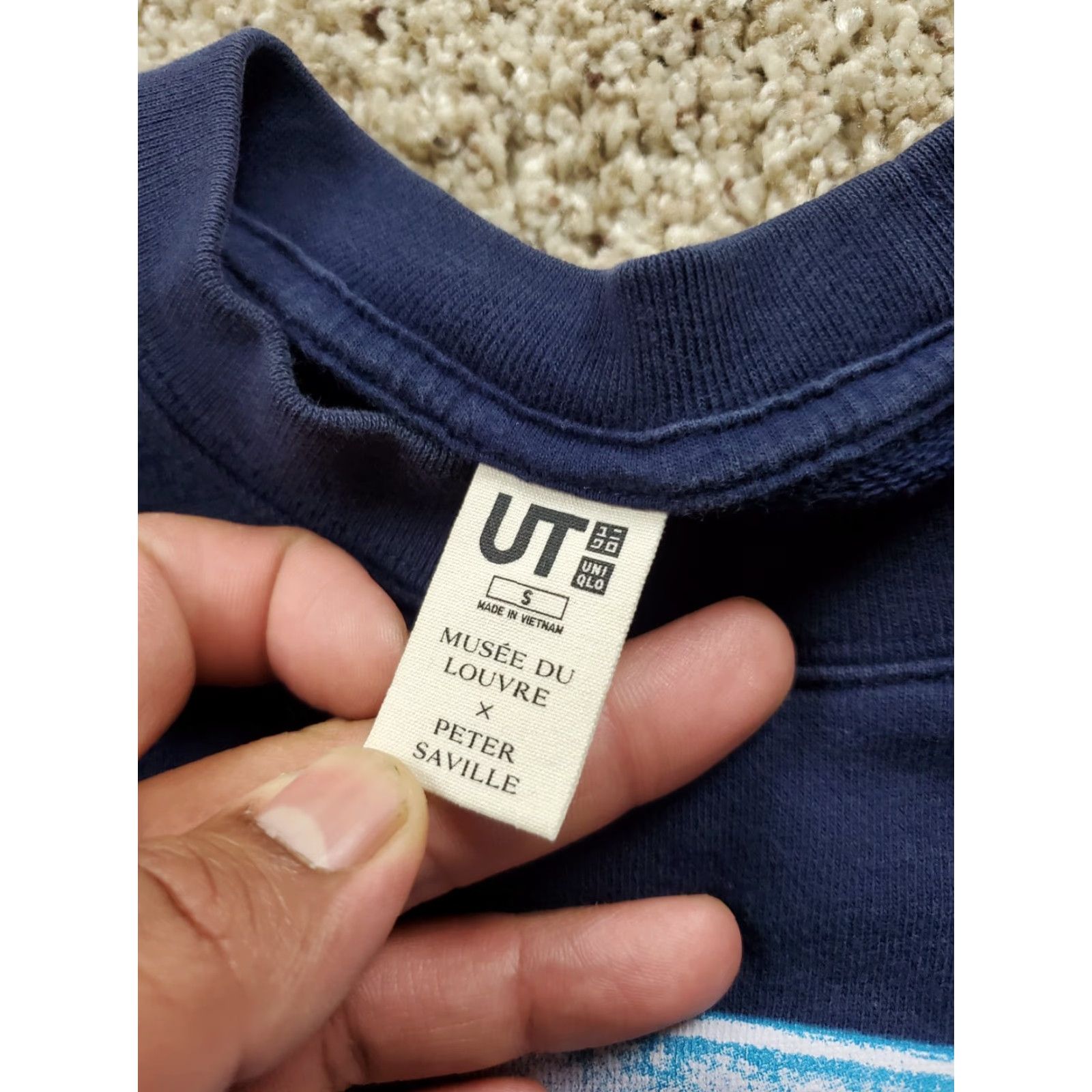 Uniqlo Uniqlo X Peter Saville Mona Lisa Sweatshirt Small Mens Blue Crew Neck Lourve Size US S / EU 44-46 / 1 - 5 Thumbnail