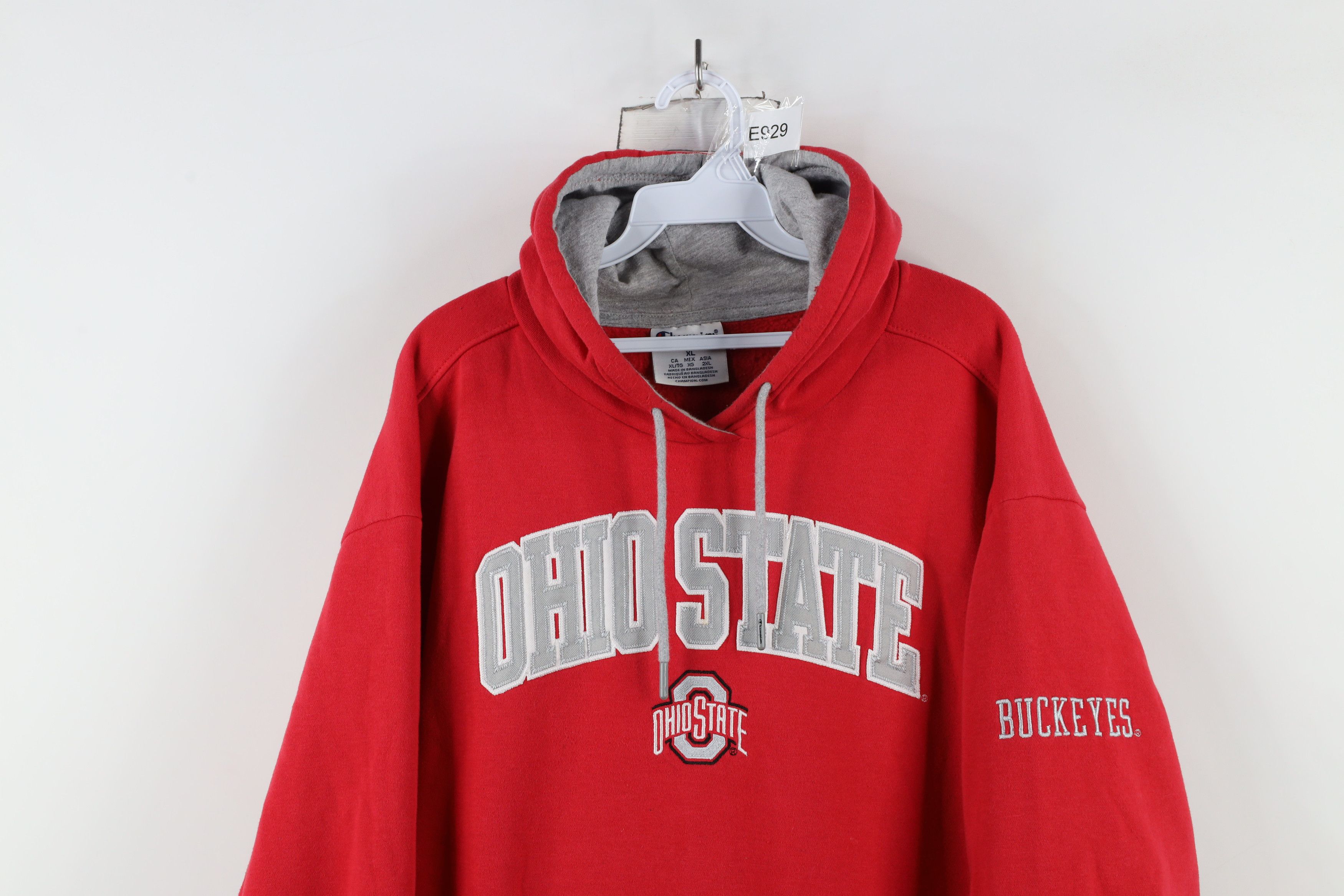 Champion × Vintage Vintage Champion Ohio State University Football Hoodie Red Size US XL / EU 56 / 4 - 2 Thumbnail
