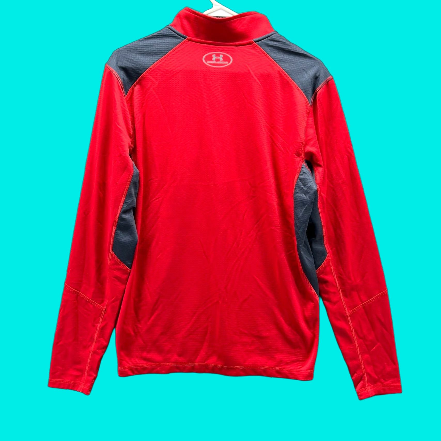 Under Armour Under Armour Sweatshirt Mens Medium Red Quarter Zip Fitted Pullover Stretch Size US M / EU 48-50 / 2 - 1 Thumbnail