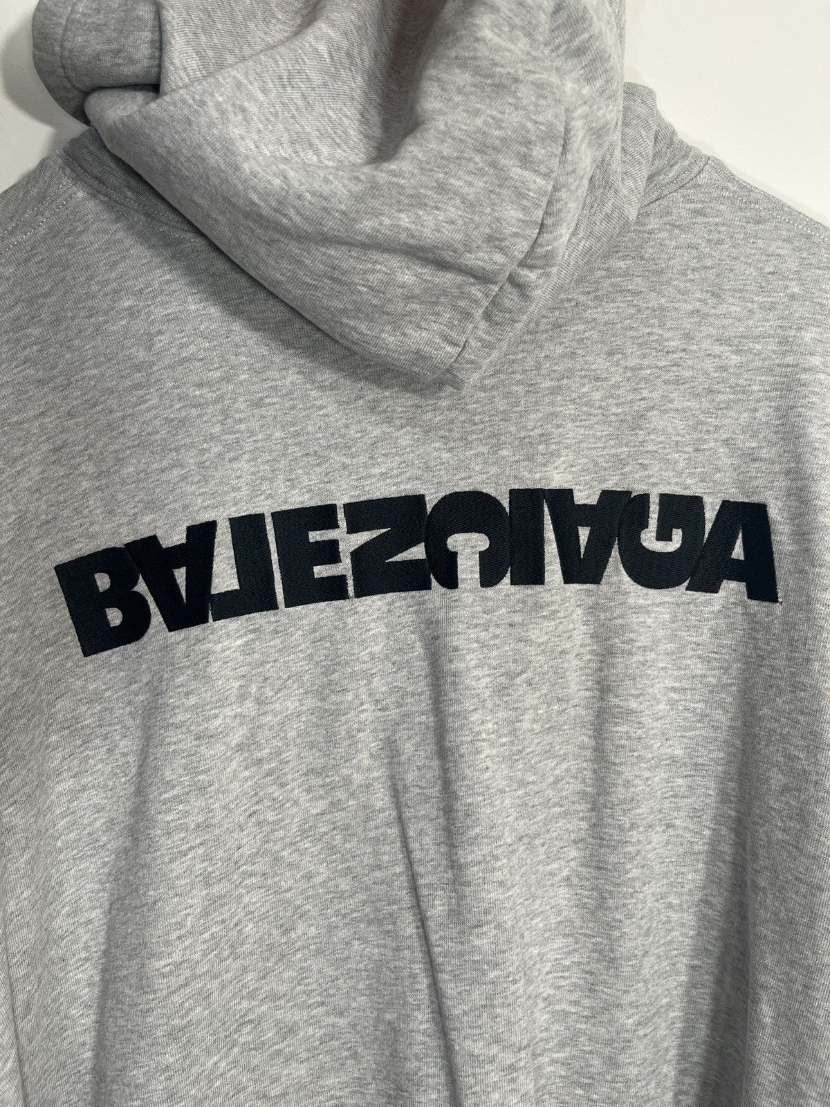 Balenciaga Balenciaga Grey flip over logo pullover hoodie Size US M / EU 48-50 / 2 - 4 Thumbnail