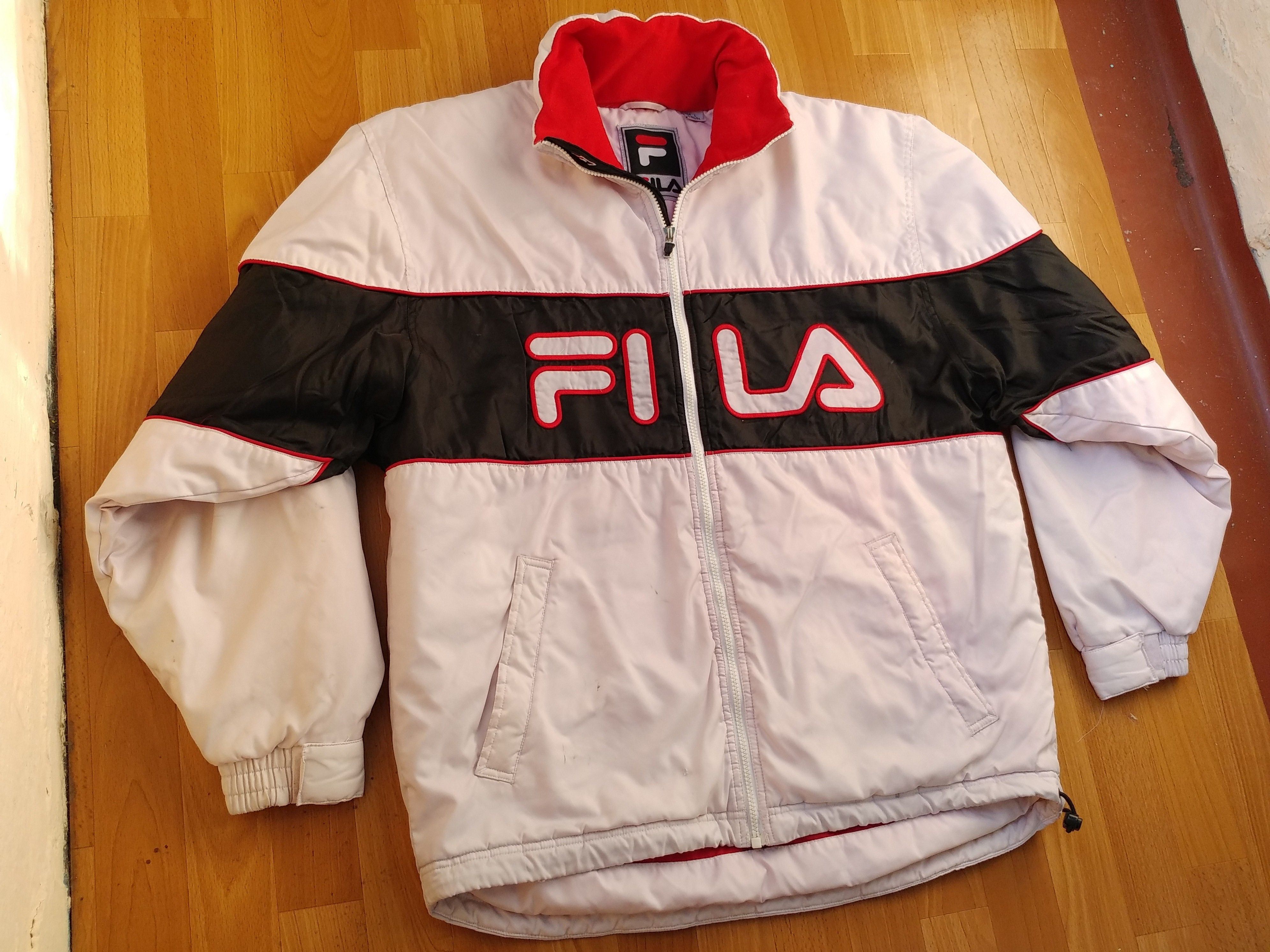 Fila FILA jacket, white, vintage bomber, 90s hip hop, 1990s L Size US L / EU 52-54 / 3 - 4 Thumbnail