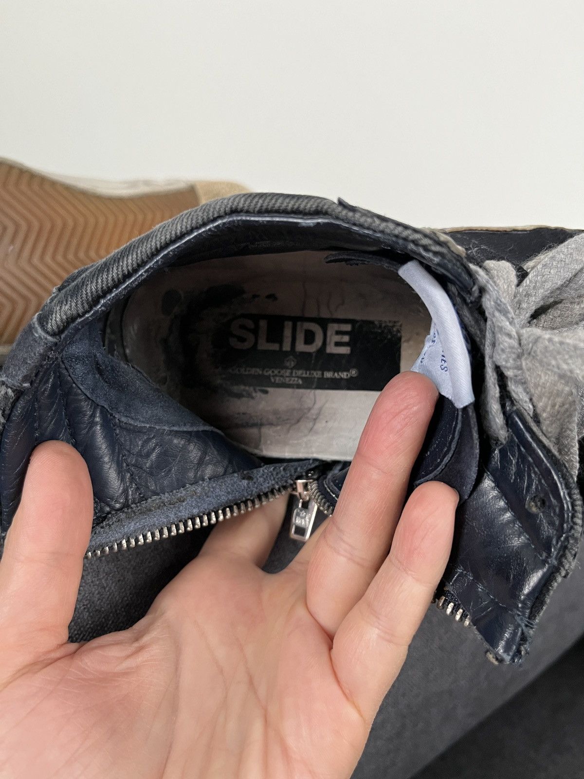 Golden Goose Golden Goose Slide Distressed Hi-top Sneakers Size US 7 / EU 40 - 20 Thumbnail