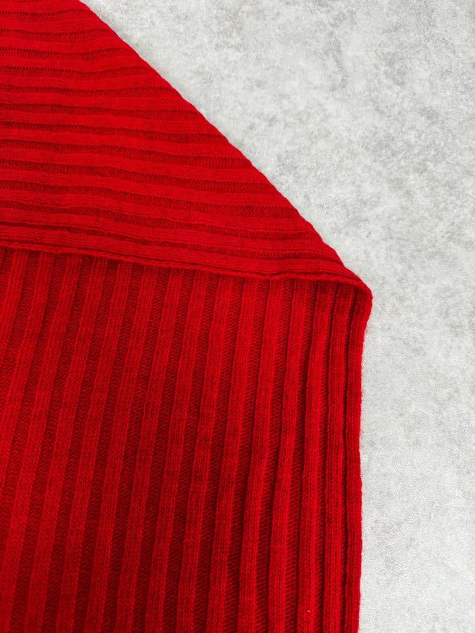 Dirk Bikkembergs 2000s Bikkembergs Red Wool Scarf Size ONE SIZE - 5 Thumbnail