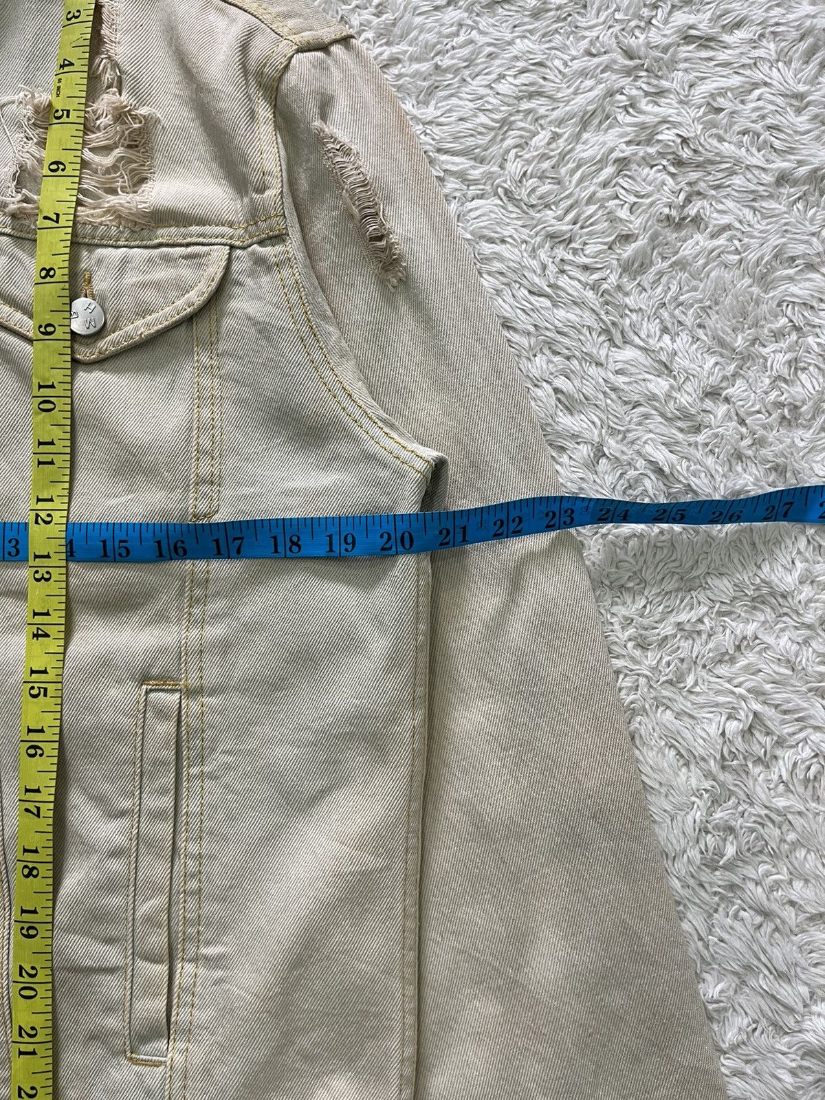 Designer × Misbhv misbhv 16ss "drained" distressed design denim jacket Size US XS / EU 42 / 0 - 16 Thumbnail