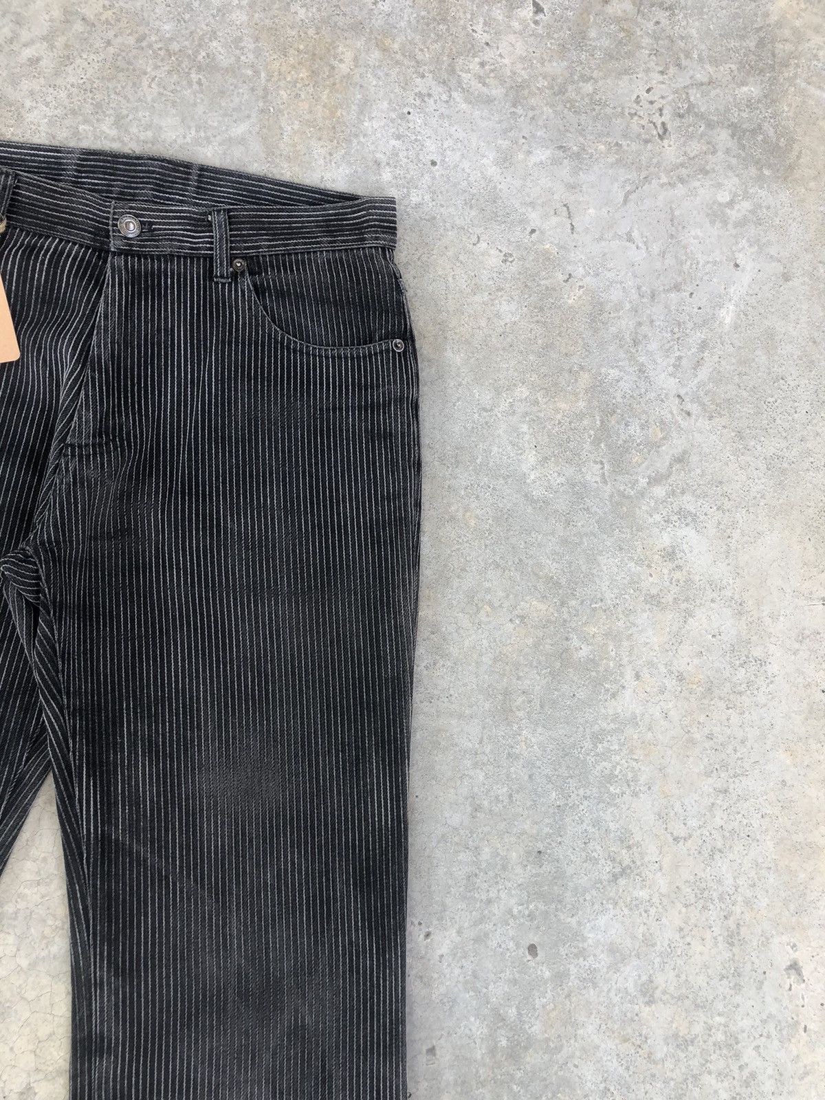 Tornado Mart Japanese Studio Sho Flared Jeans Hickory Stripe Distressed Size US 31 - 5 Thumbnail