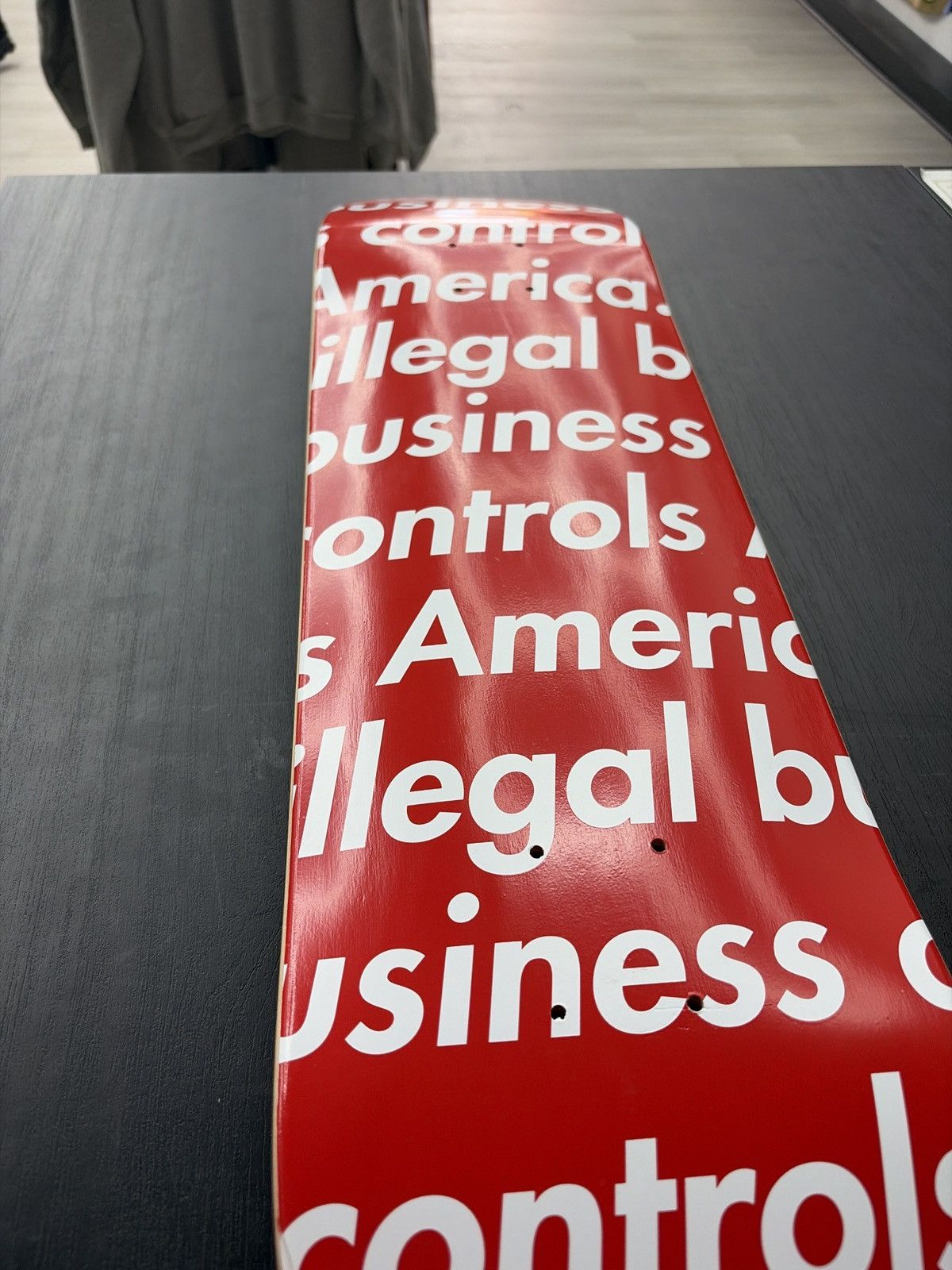 Supreme Supreme Illegal Business Skateboard Deck Red Size ONE SIZE - 2 Thumbnail