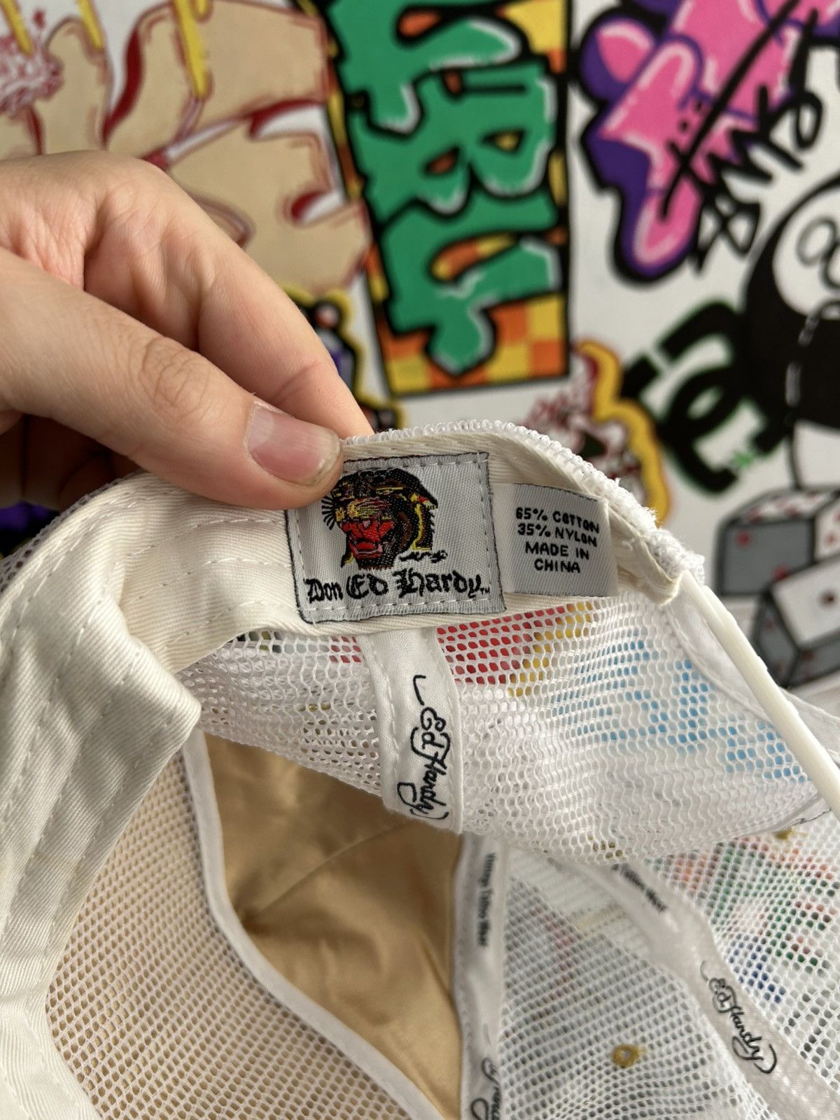 Christian Audigier × Ed Hardy × Vintage Ed hardy White Tiger Trucker Hat Size ONE SIZE - 4 Thumbnail