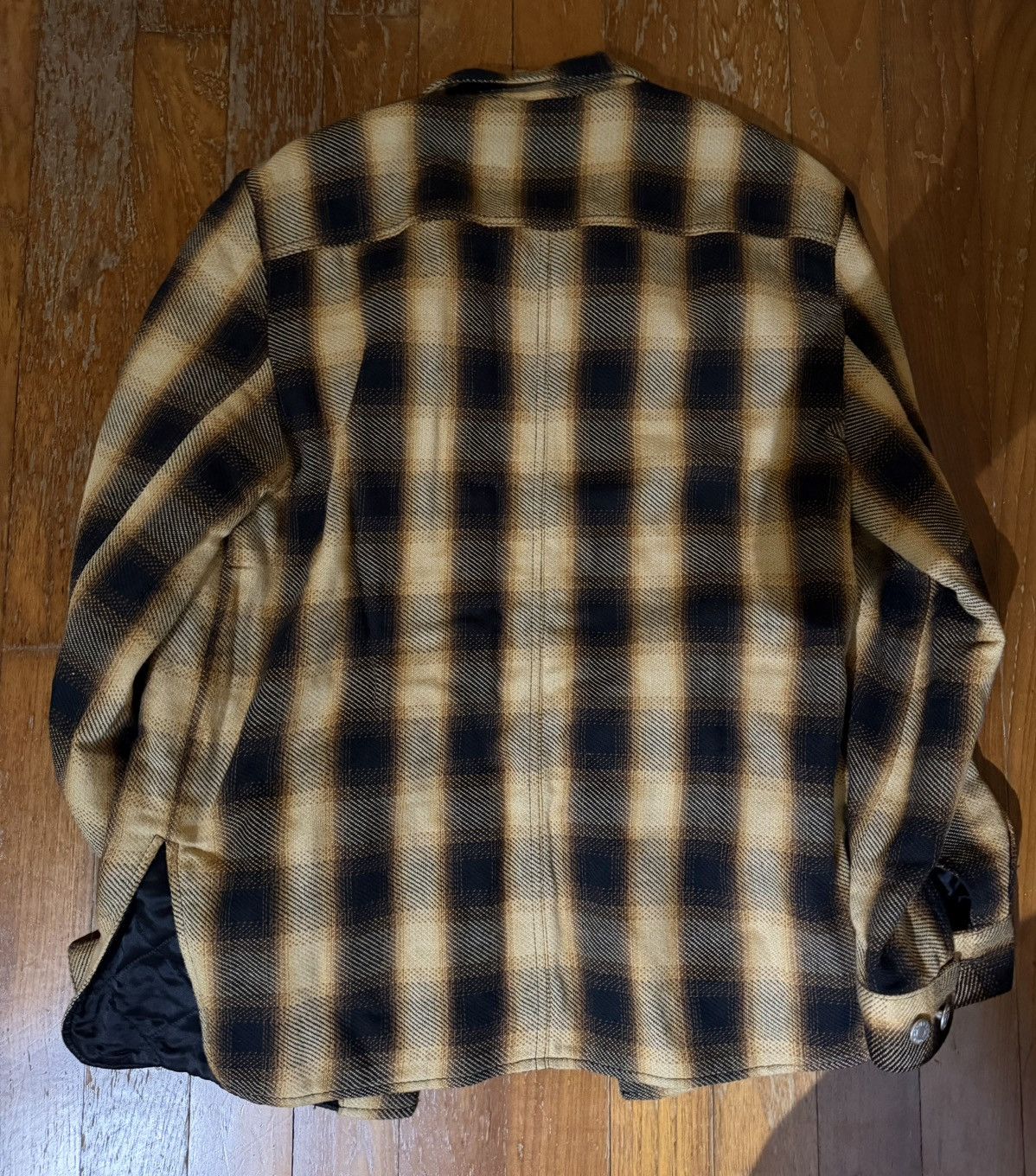 Dries Van Noten Brown Ombre Check Flannel Utility Shirt Size US M / EU 48-50 / 2 - 5 Thumbnail