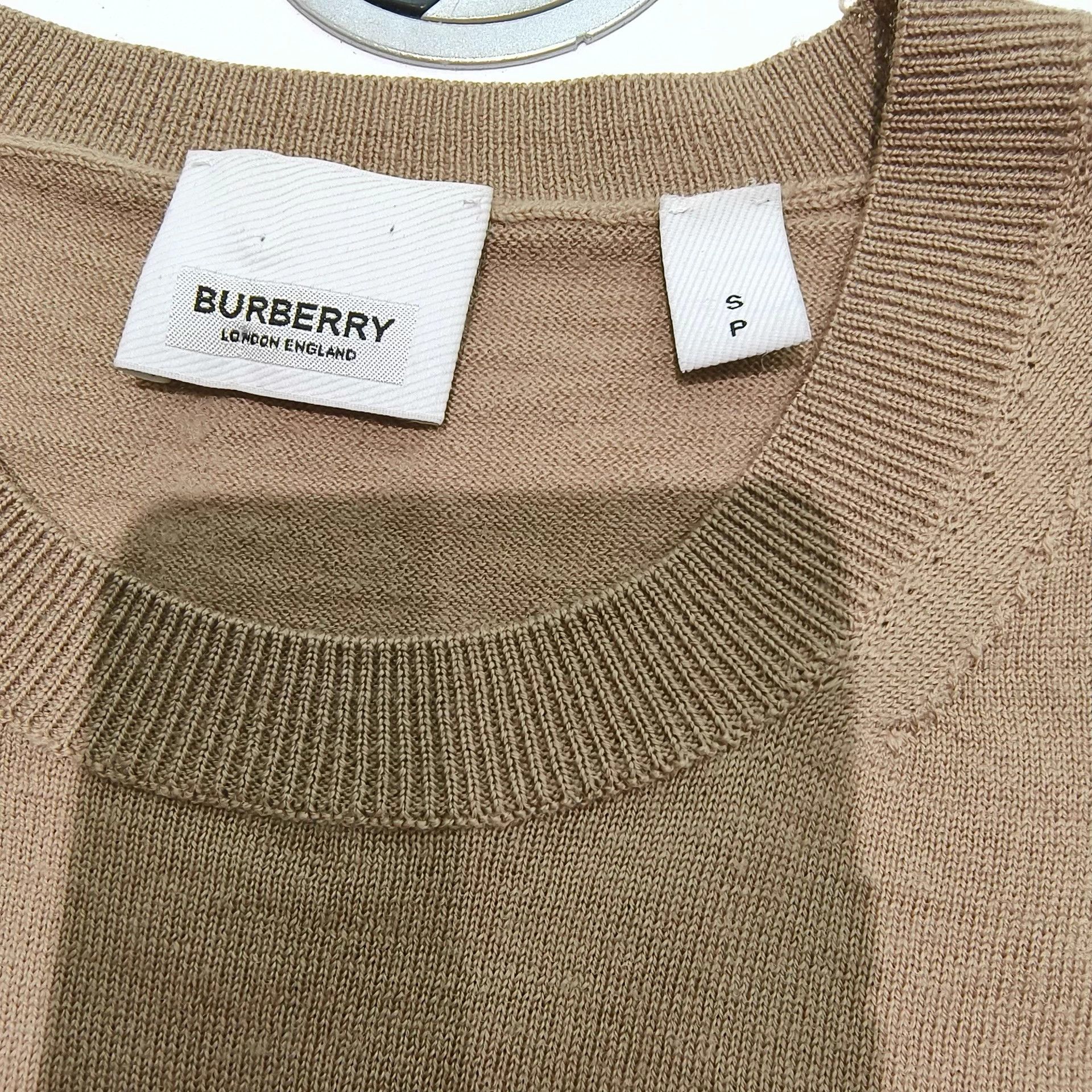 Burberry Burberry 99 New check patch knit sweater S Size S / US 4 / IT 40 - 3 Thumbnail