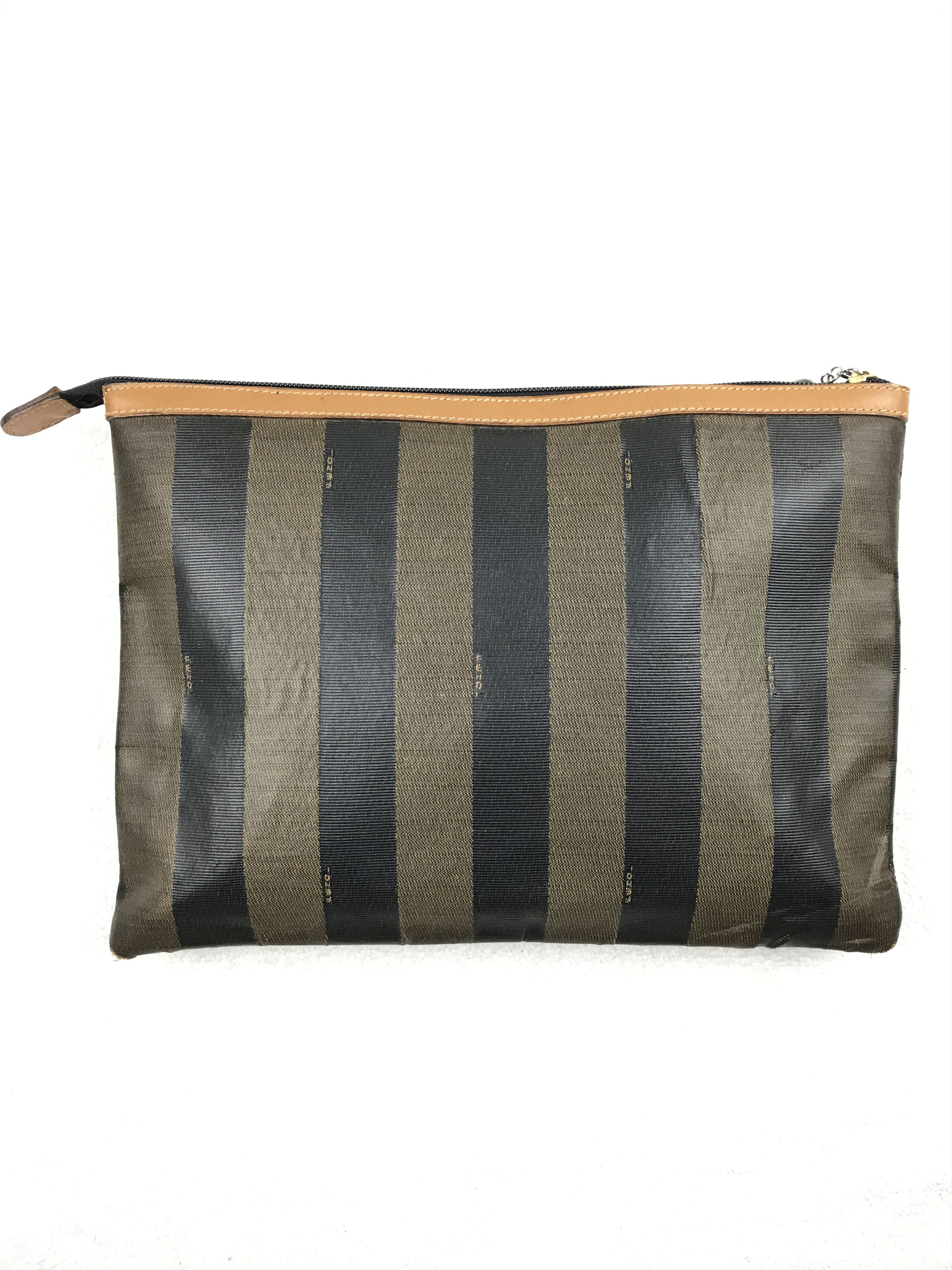 Fendi Vintage Fendi Pequin Striped Clutch Bag Size ONE SIZE - 2 Thumbnail