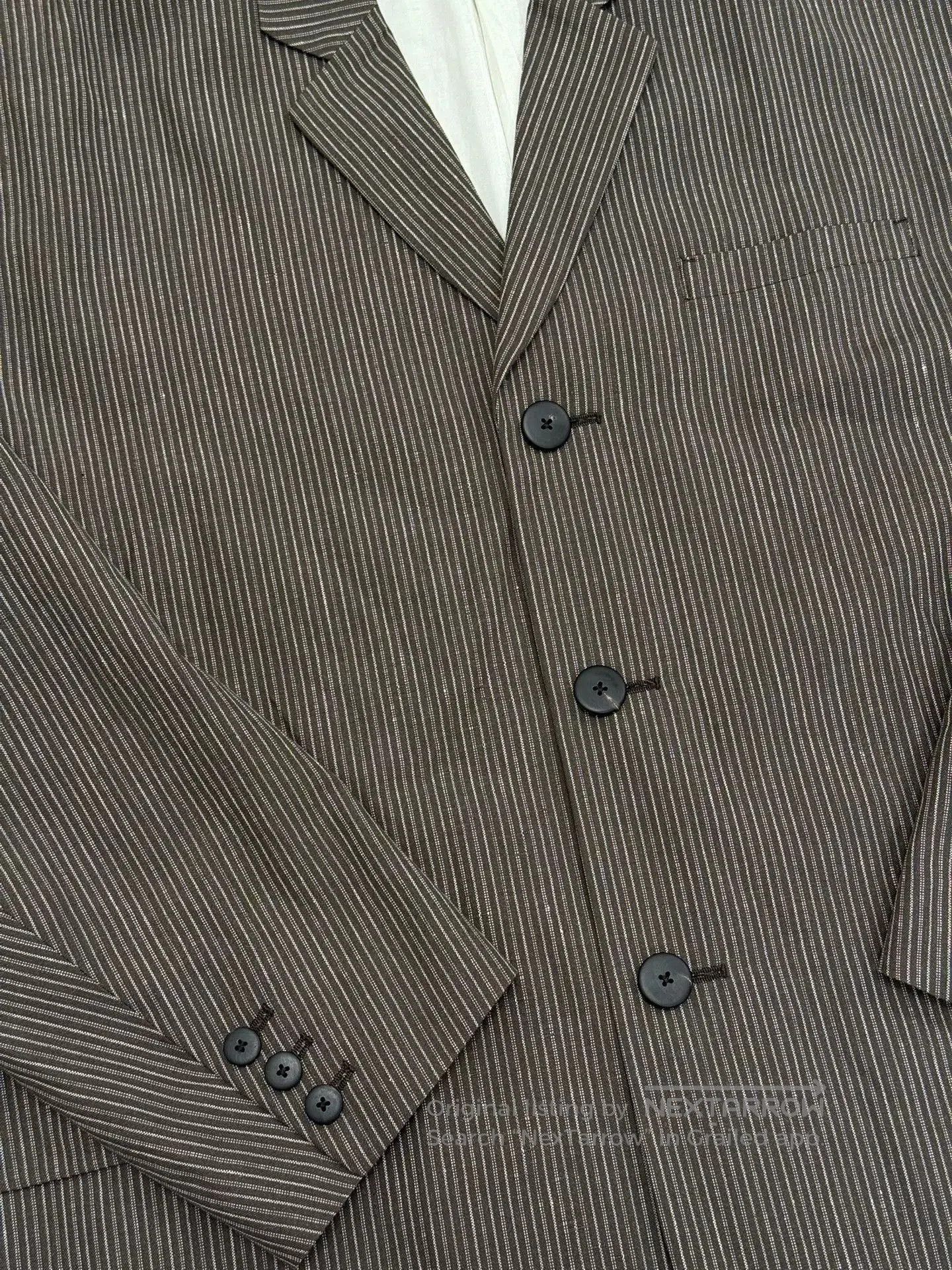 Visvim Visvim Brown Pinstripe Hammons Jkt. Size US L / EU 52-54 / 3 - 2 Thumbnail