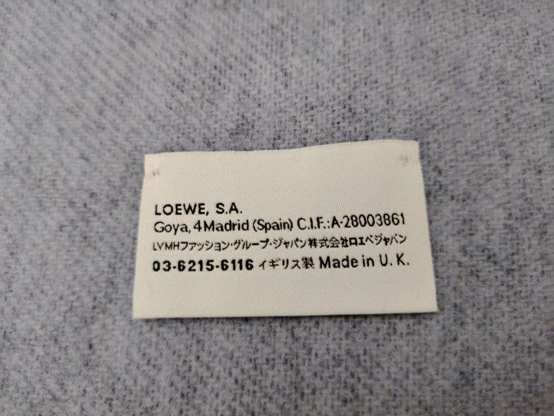 Loewe LOEWE Blue embroidered scarf Size ONE SIZE - 2 Thumbnail