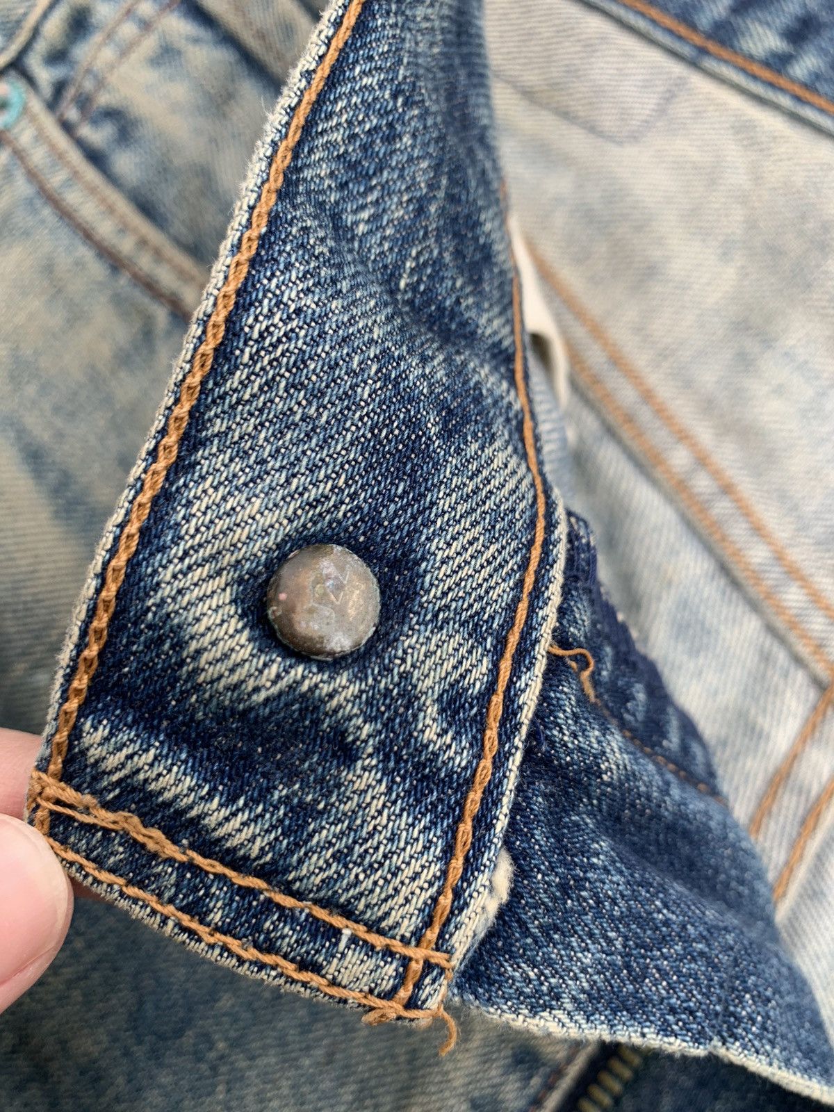 Levi's VINTAGE LEVI’S BIG E 502 J22 SELVEDGE RUSTY DISTRESSED DENIM Size US 31 - 18 Thumbnail