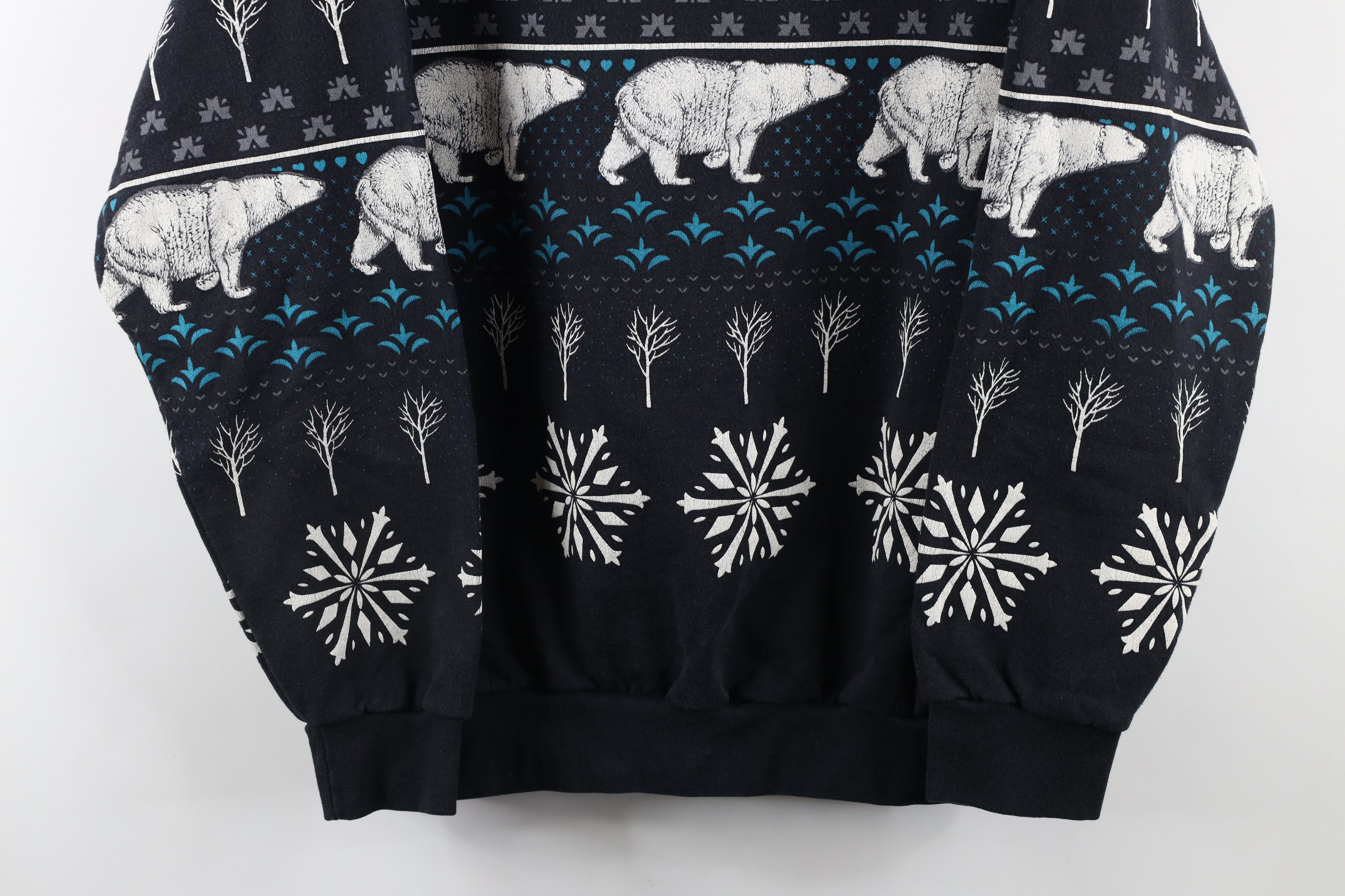 Vintage Vintage 90s Streetwear Bear All Over Print Sweatshirt USA Size XL / US 12-14 / IT 48-50 - 3 Thumbnail