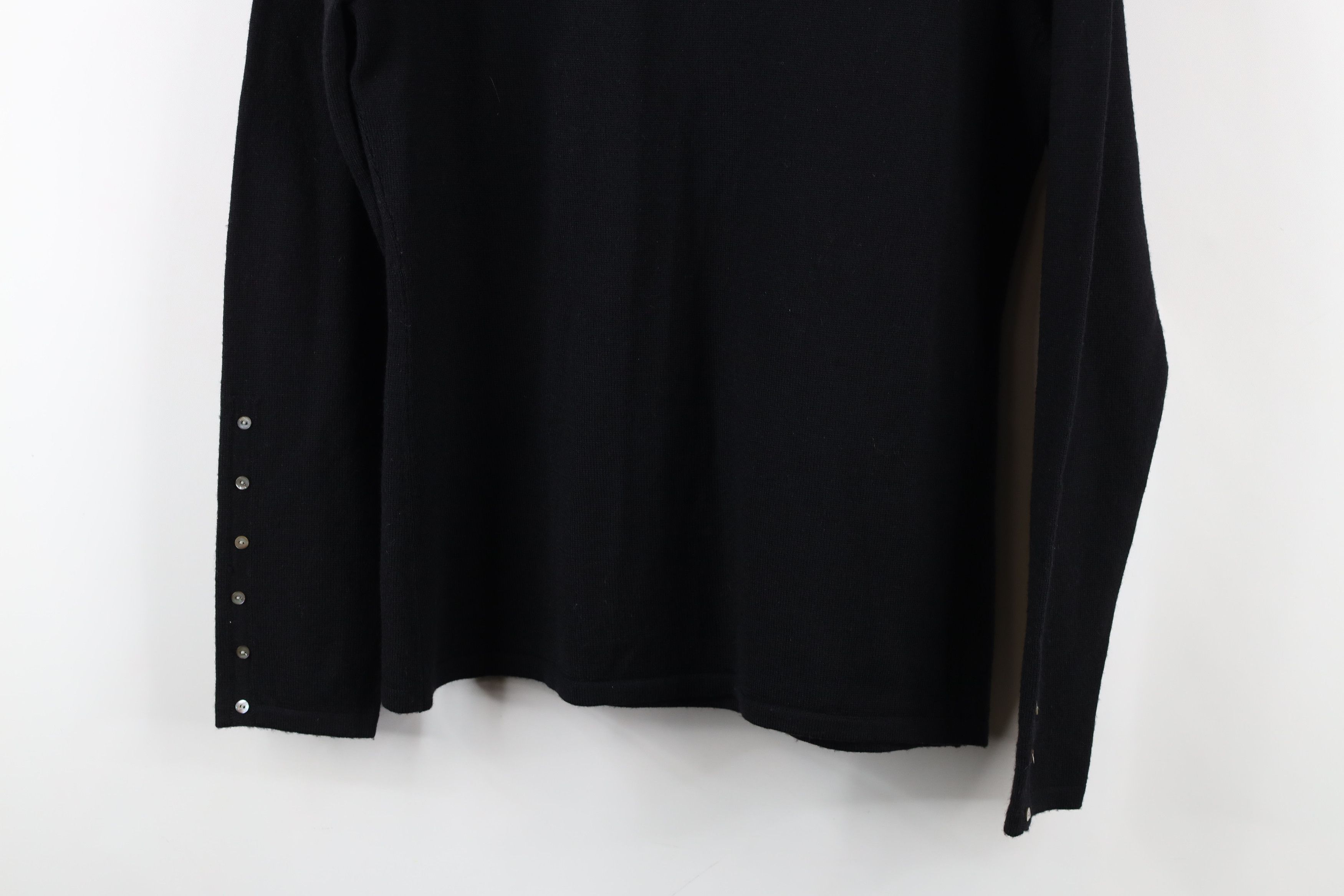 Vintage Vintage 90s Streetwear Wool Knit Turtleneck Sweater Black Size S / US 4 / IT 40 - 3 Thumbnail