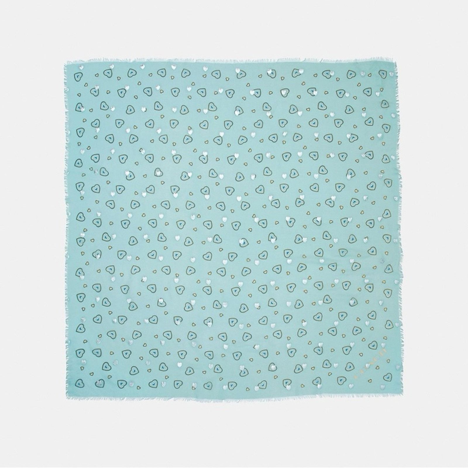 Coach Coach Western Heart Oversized Square Scarf Size ONE SIZE - 1 Thumbnail