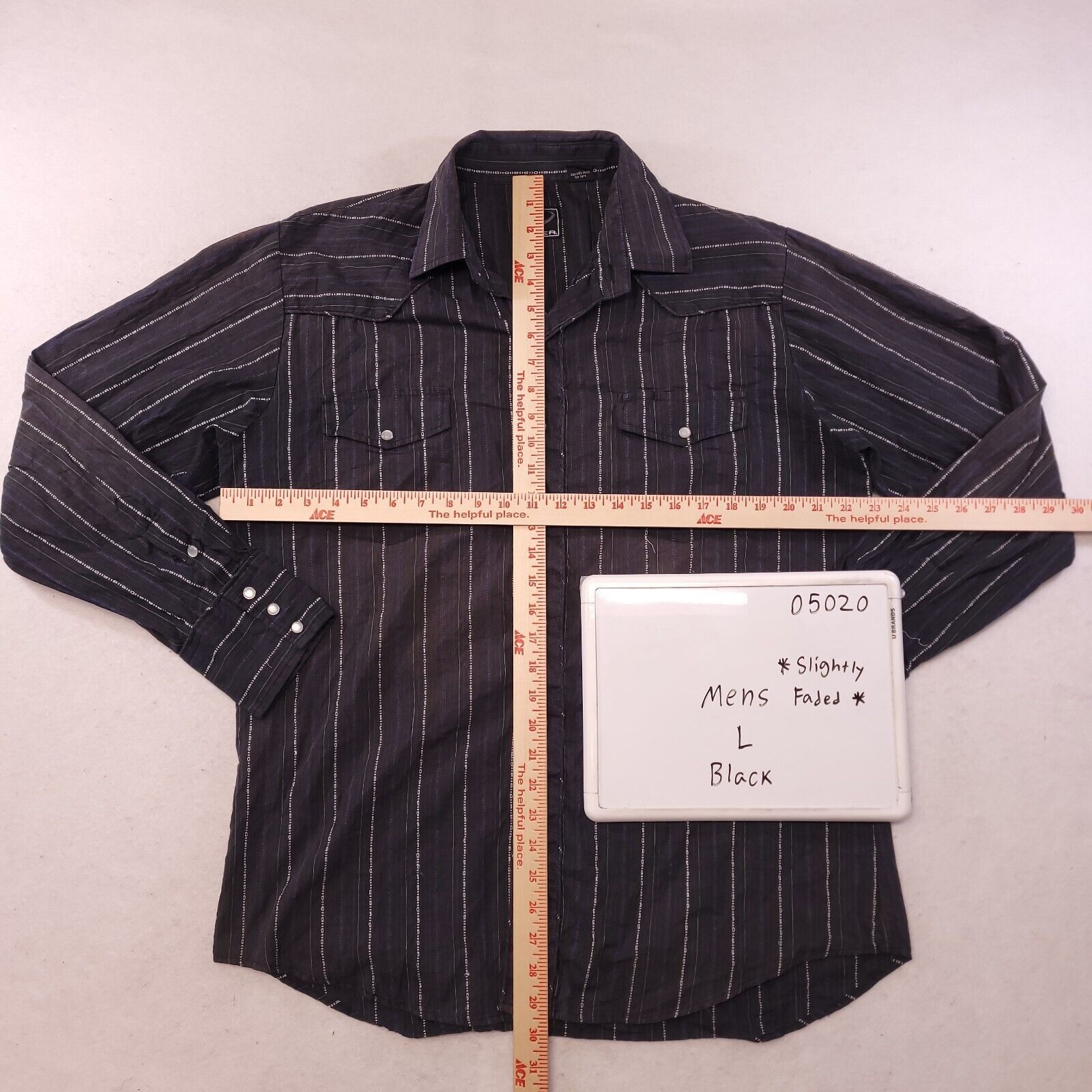 Roper Roper Casual Button Up Shirt Mens Size Large L Black Striped Size US L / EU 52-54 / 3 - 6 Thumbnail