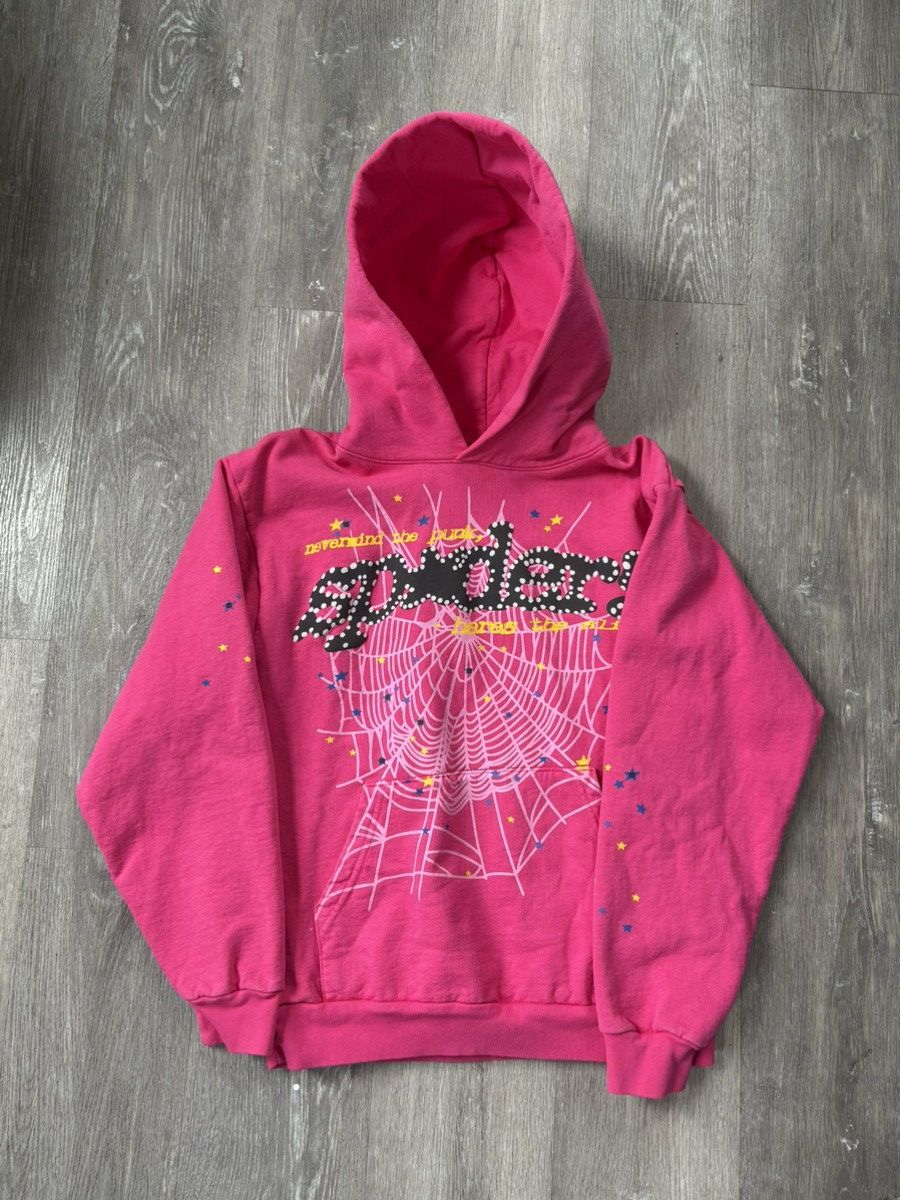 Spider Worldwide Pink Hoodie | Grailed