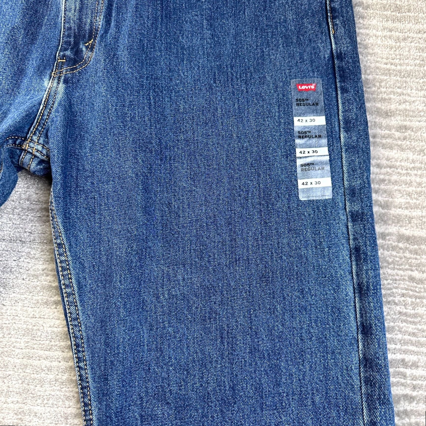 Levi's Levi's 505 Jeans Mens 42x30 Blue Denim Straight Wash Jeans Pants Regular Men's 505 Straight Blue Levi's 500 Series Size US 42 / EU 58 - 3 Thumbnail