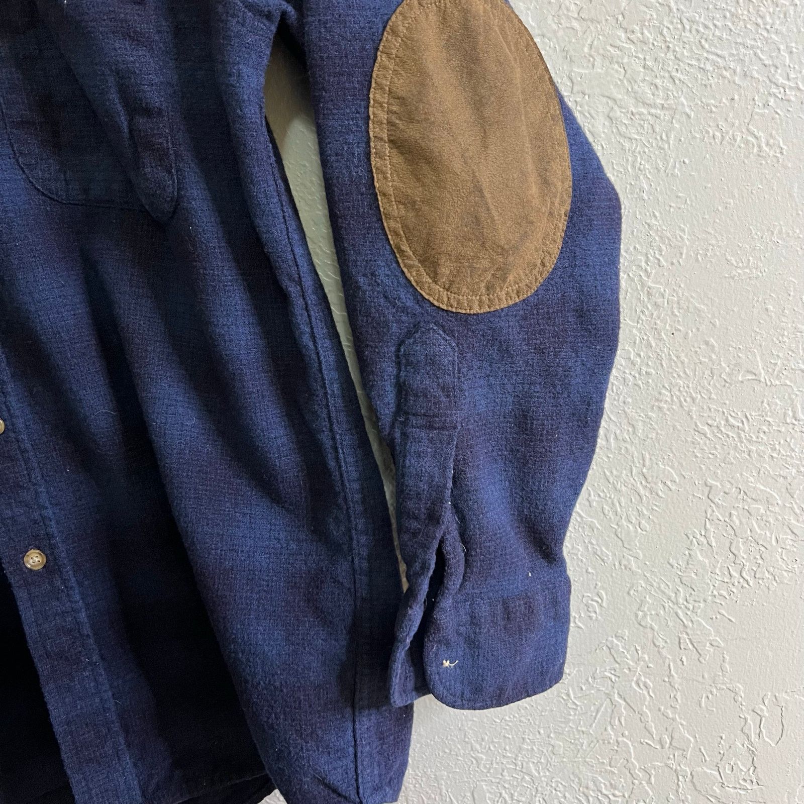 Pendleton Vintage Pendleton Wool Shirt Mens M Blue Elbow Patch Button Size US M / EU 48-50 / 2 - 14 Thumbnail