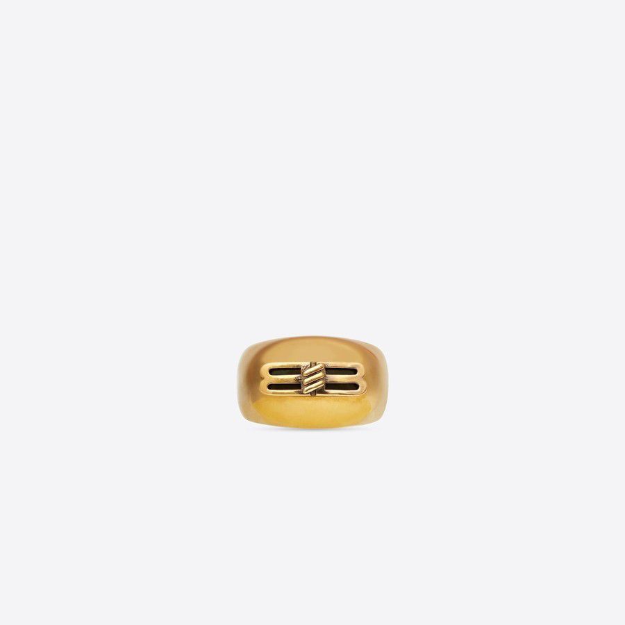 Balenciaga o1tr1nto0725 Size: 52 / BB Icon Ring in Gold Size ONE SIZE - 2 Thumbnail
