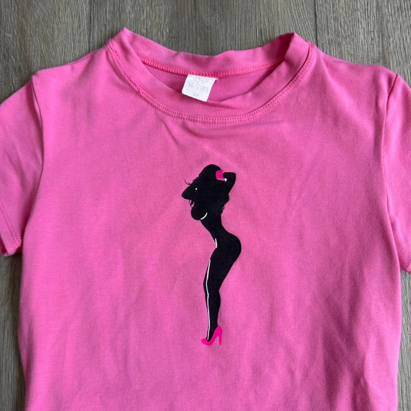 Other Vintage 90s womens top with girl silhouette Size M / US 6-8 / IT 42-44 - 2 Thumbnail