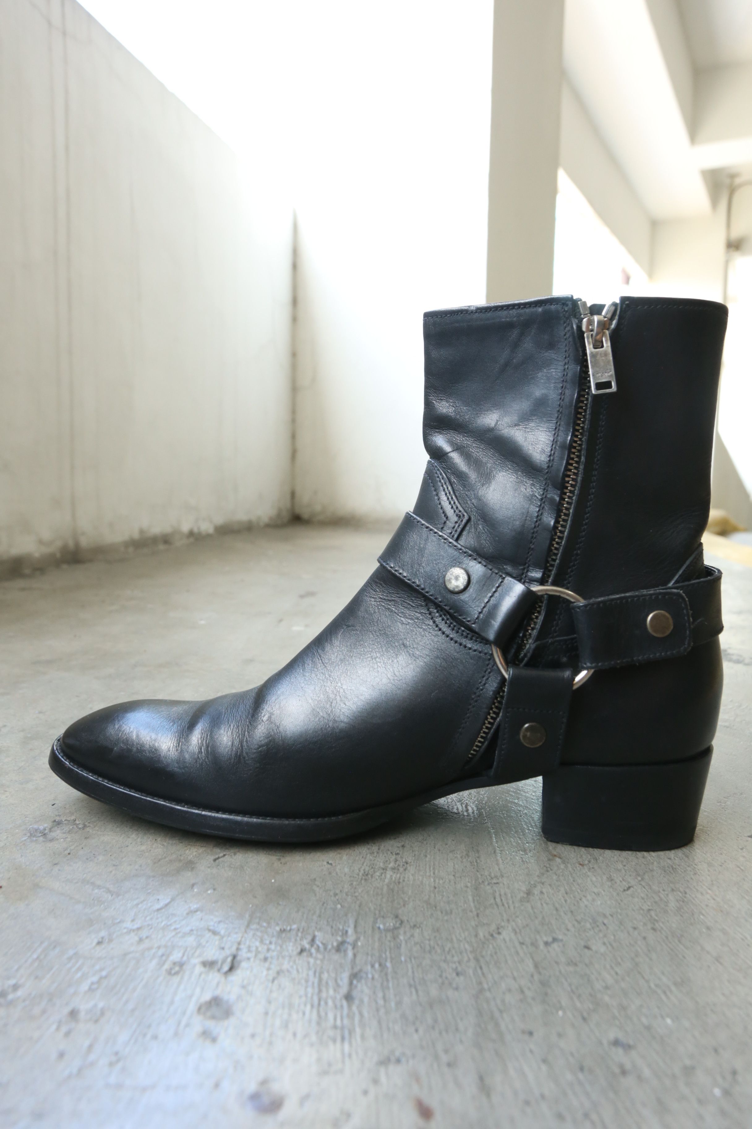 Hedi Slimane × Saint Laurent Paris SLP - Hedi Slimane - F/W 14 - Wyatt Harness Boots Size US 9 / EU 42 - 3 Thumbnail