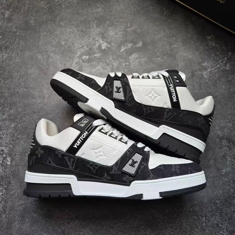 Louis Vuitton Louis Vuitton TRAINER 25 New Black and White Denim shoes Size US 7.5 / EU 40-41 - 9 Thumbnail