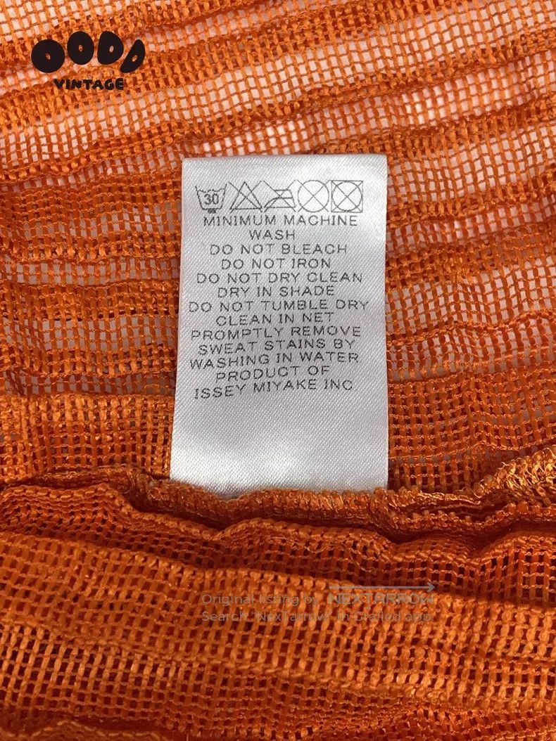Issey Miyake Issey Miyake Size: Medium Golden Orange Plaid Pleated Shirt Size US S / EU 44-46 / 1 - 9 Thumbnail