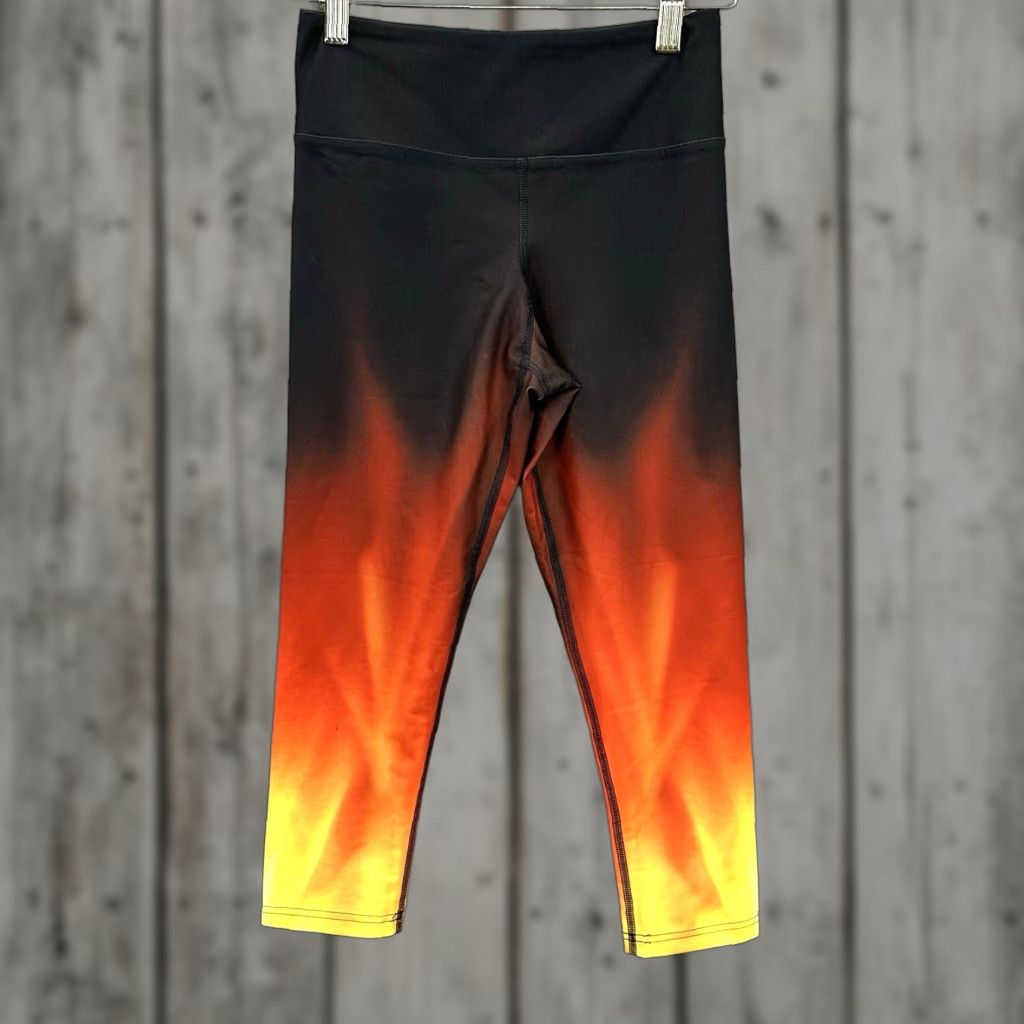 Vintage Eagle Rock Werkshop Leggings Womens XS Cropped Ombre Cycling Activewear Yoga Ombre 90s Motif Athleisure Womens XS Black Filtration HTML-free Size 26" / US 2 / IT 38 - 1 Thumbnail