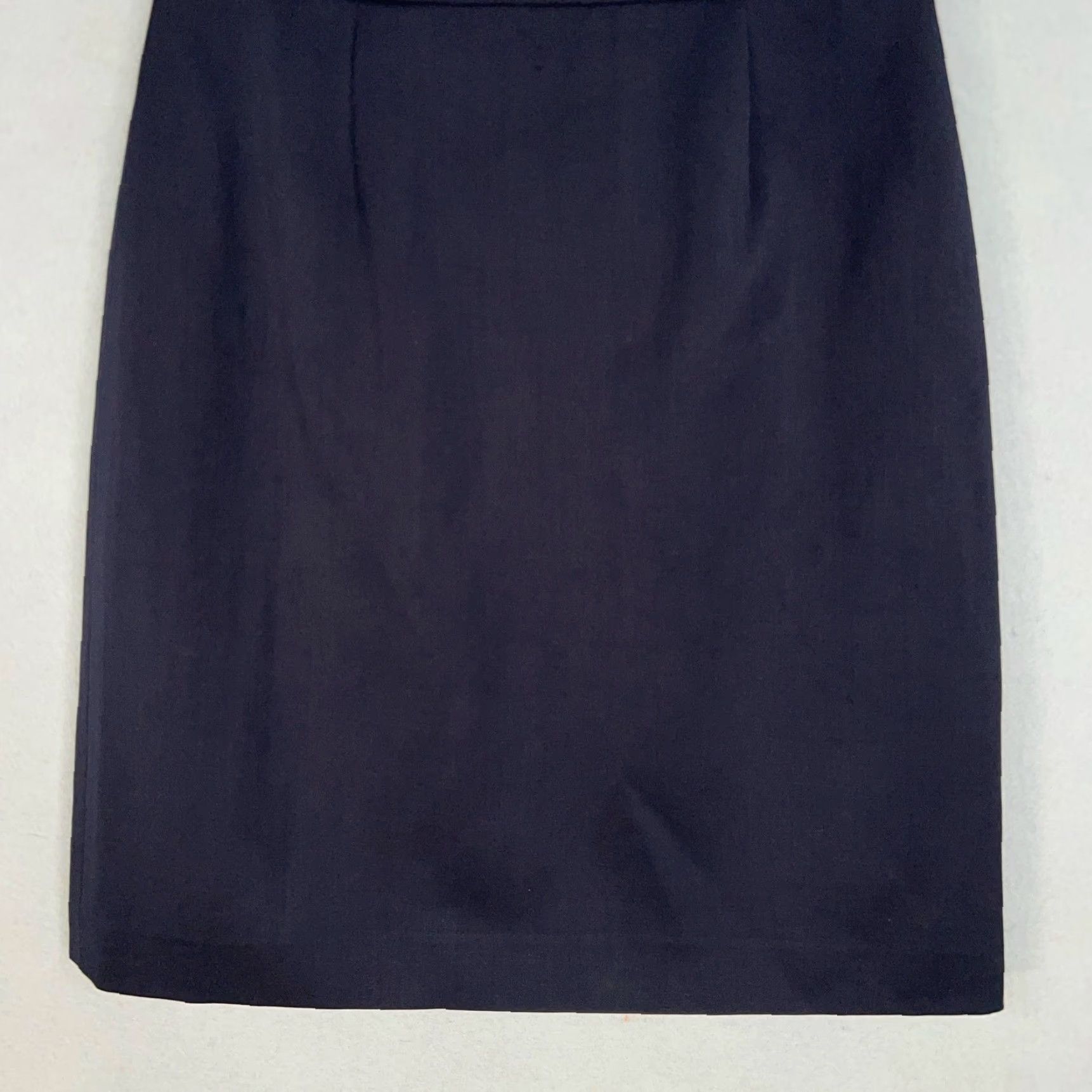 J.Crew J.Crew Skirt Womens 6 Navy Italian Wool Pencil Minimal Quiet Luxury Made Italy Skirt Size 28" / US 6 / IT 42 - 3 Thumbnail