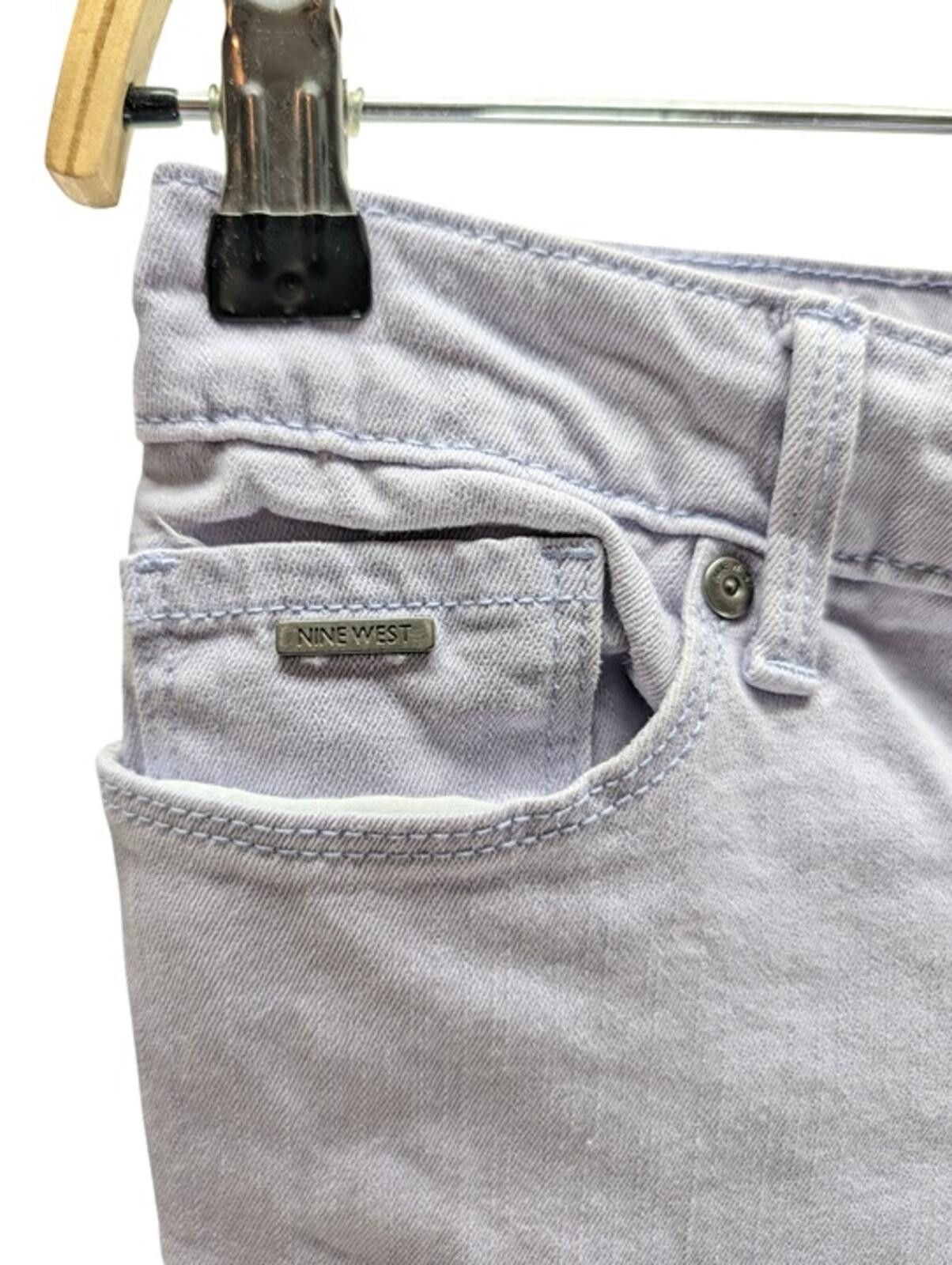 Nine West Nine West Gramercy Crop Lavender Skinny 4 Stretch Denim Size 25" / US 0 / IT 36 - 3 Thumbnail