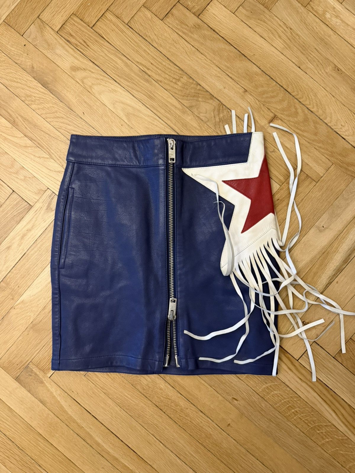 Diesel Diesel Women’s L-Navi Fringe Leather Skirt Size 26" / US 2 / IT 38 - 1 Thumbnail