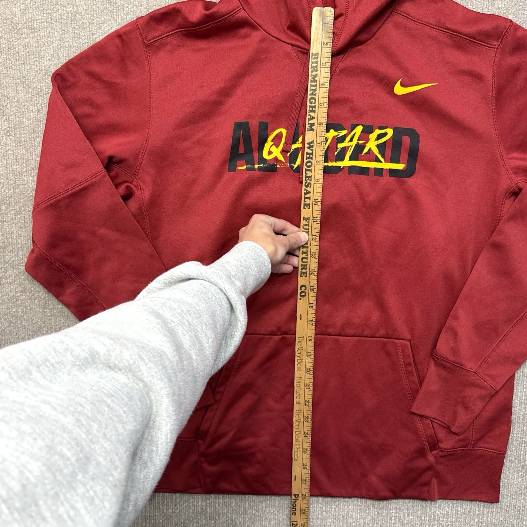 Nike Nike Hoodie Mens XL Maroon Dri Fit Hooded Sweatshirt Pocket Pullover Graphic Print Shoes? Size US XL / EU 56 / 4 - 5 Thumbnail