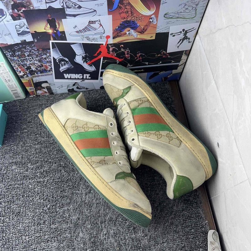 Gucci Gucci Screener Vintage Leather Sneakers - Size US 9.5 / EU 42-43 - 7 Thumbnail