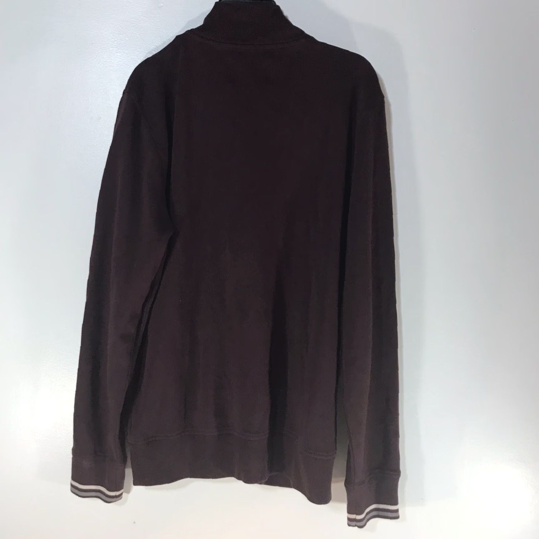 Banana Republic VINTAGE Banana Republic Men's Jacket Full Zip Varsity Knit Casual Fall Winter Medium Burgundy Mens Size US M / EU 48-50 / 2 - 2 Thumbnail