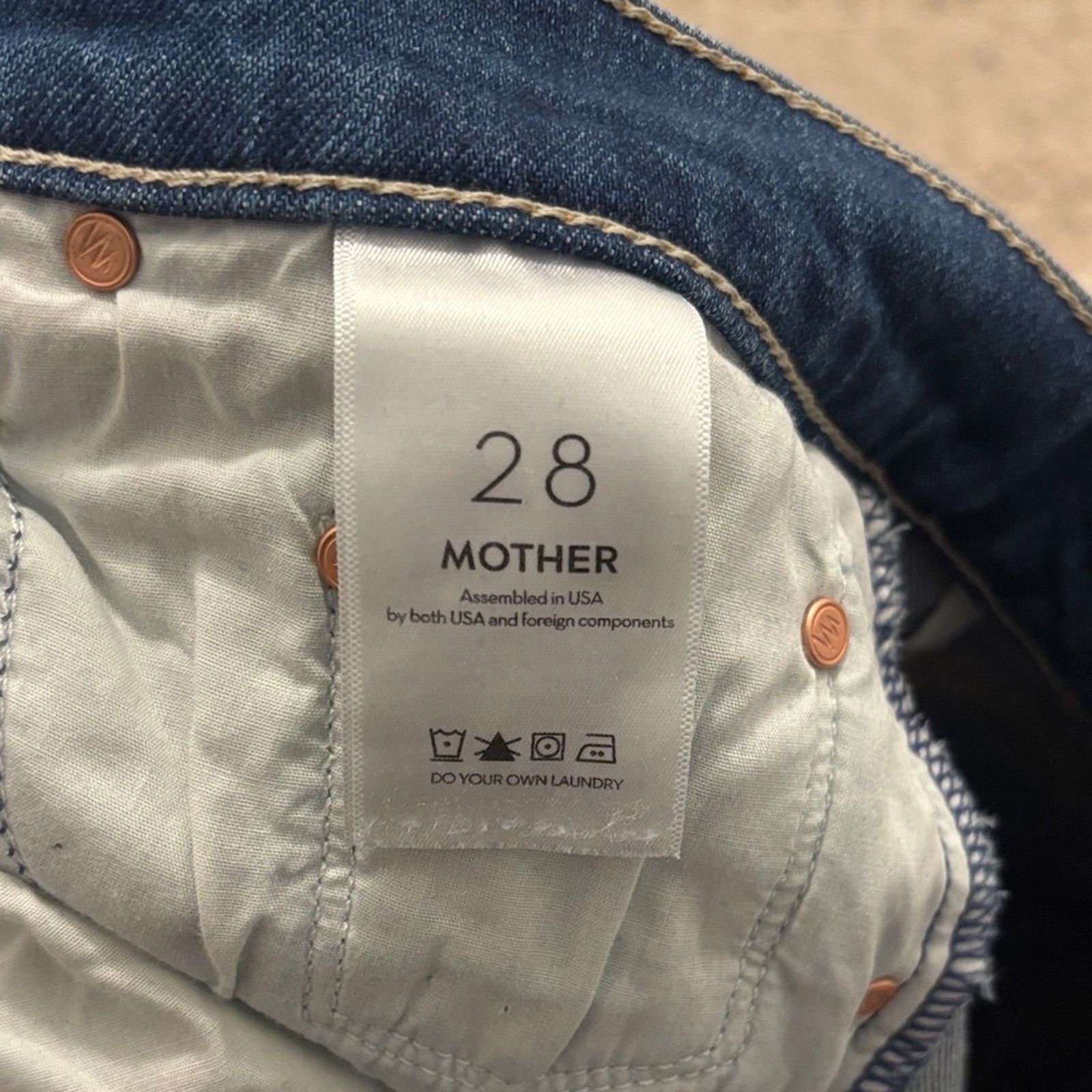 Other NWT MOTHER Indigo Wide-Leg Jeans Size 28 Size 28" / US 6 / IT 42 - 8 Thumbnail