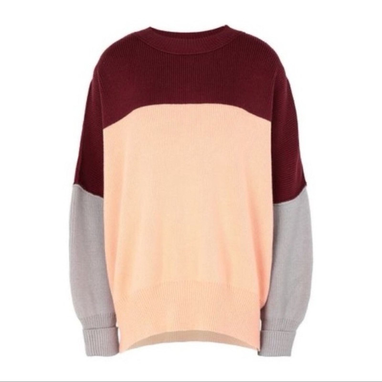 Free People Free People Easy Street Oversize Sweater ColorBlock Womens S Size S / US 4 / IT 40 - 5 Thumbnail