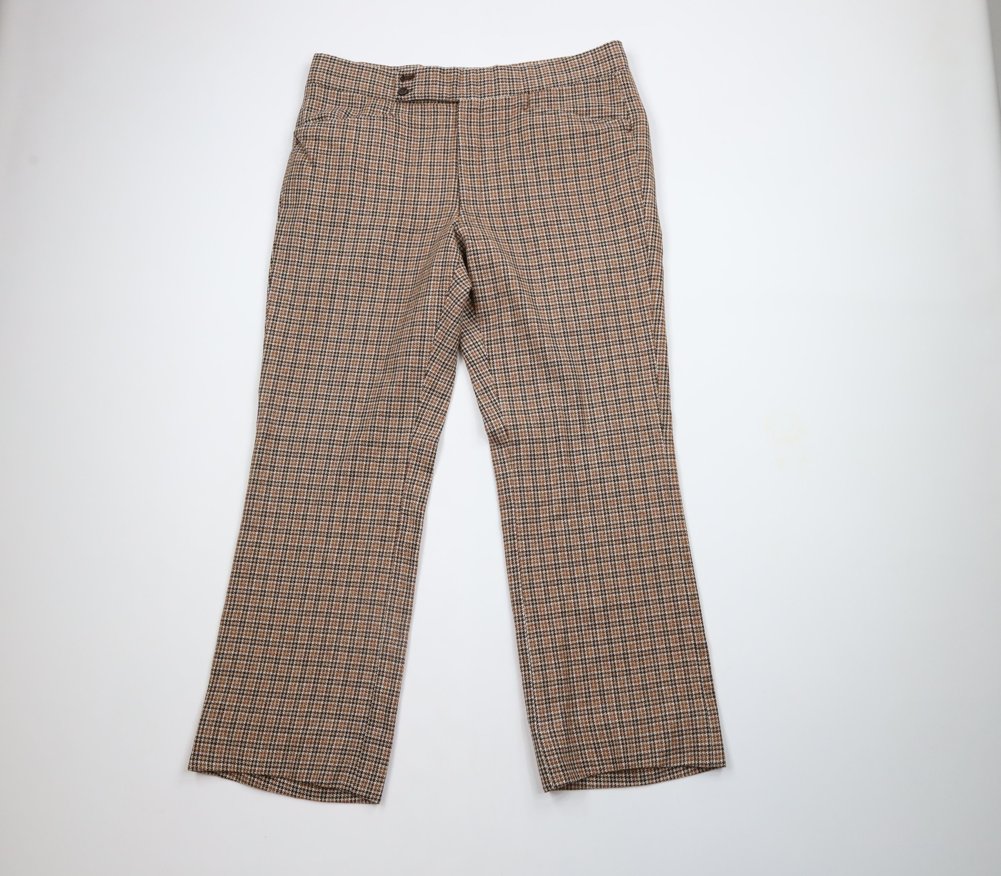 Vintage Vintage 70s Streetwear Bottoms Chino Pants Houndstooth USA Size US 38 / EU 54 - 1 Thumbnail