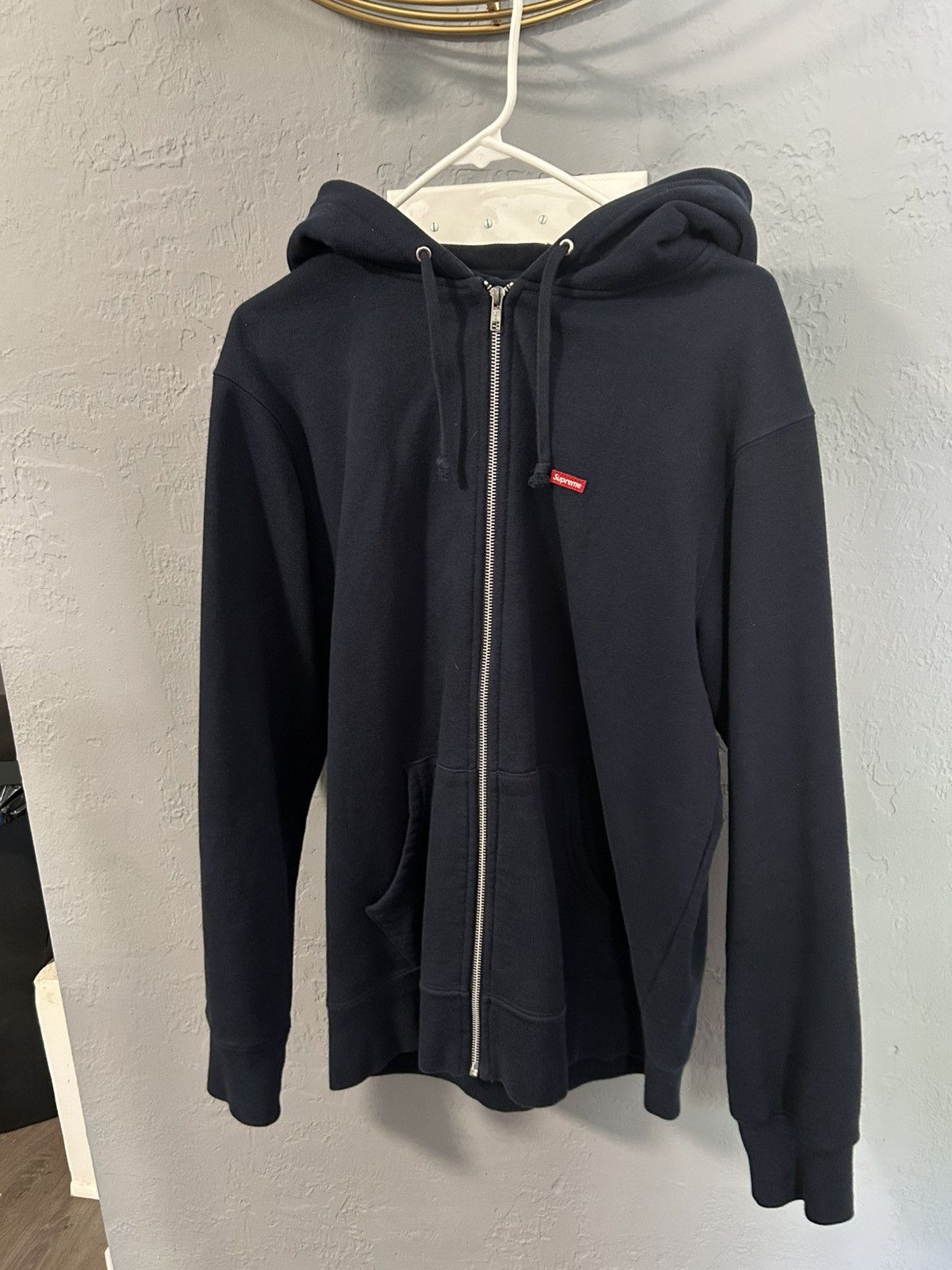 【Supreme】 Small Box Zip Up Hooded Sweatshirt Black - 25SS Supreme Small Box Facemask Zip Up Hooded Sweatshirt (FW20