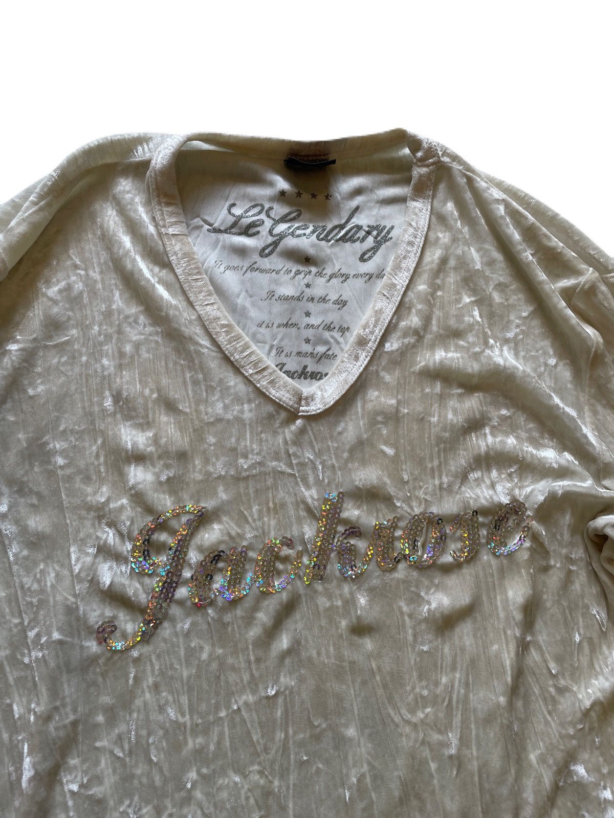 If Six Was Nine 2000s Jackrose Velour Sequin Long Sleeve Tee archive Size US M / EU 48-50 / 2 - 5 Thumbnail