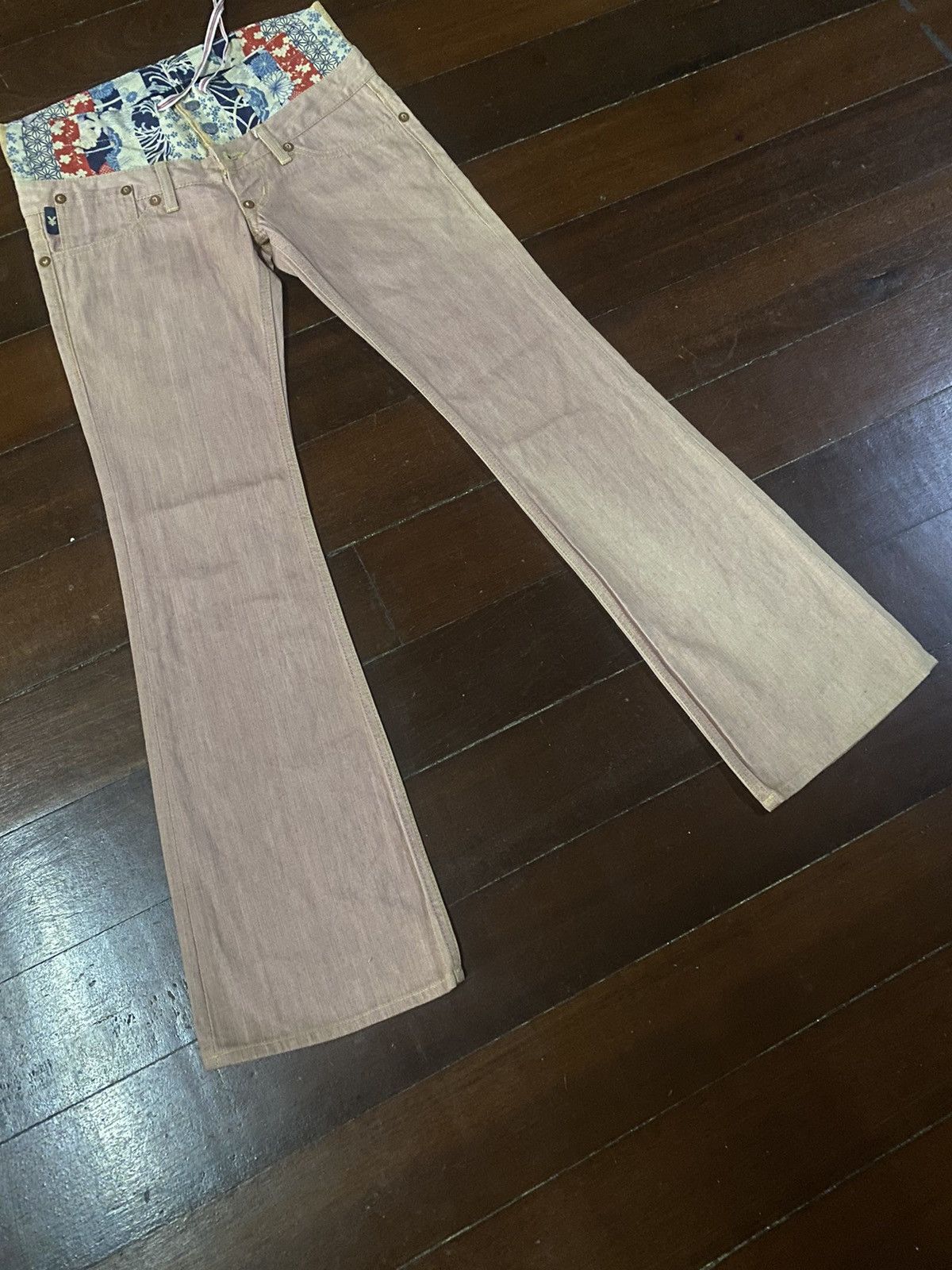 Le Grande Bleu (L.G.B.) rare yen japanese brand double waist boot cut sukajan b-1 Size US 32 / EU 48 - 13 Thumbnail
