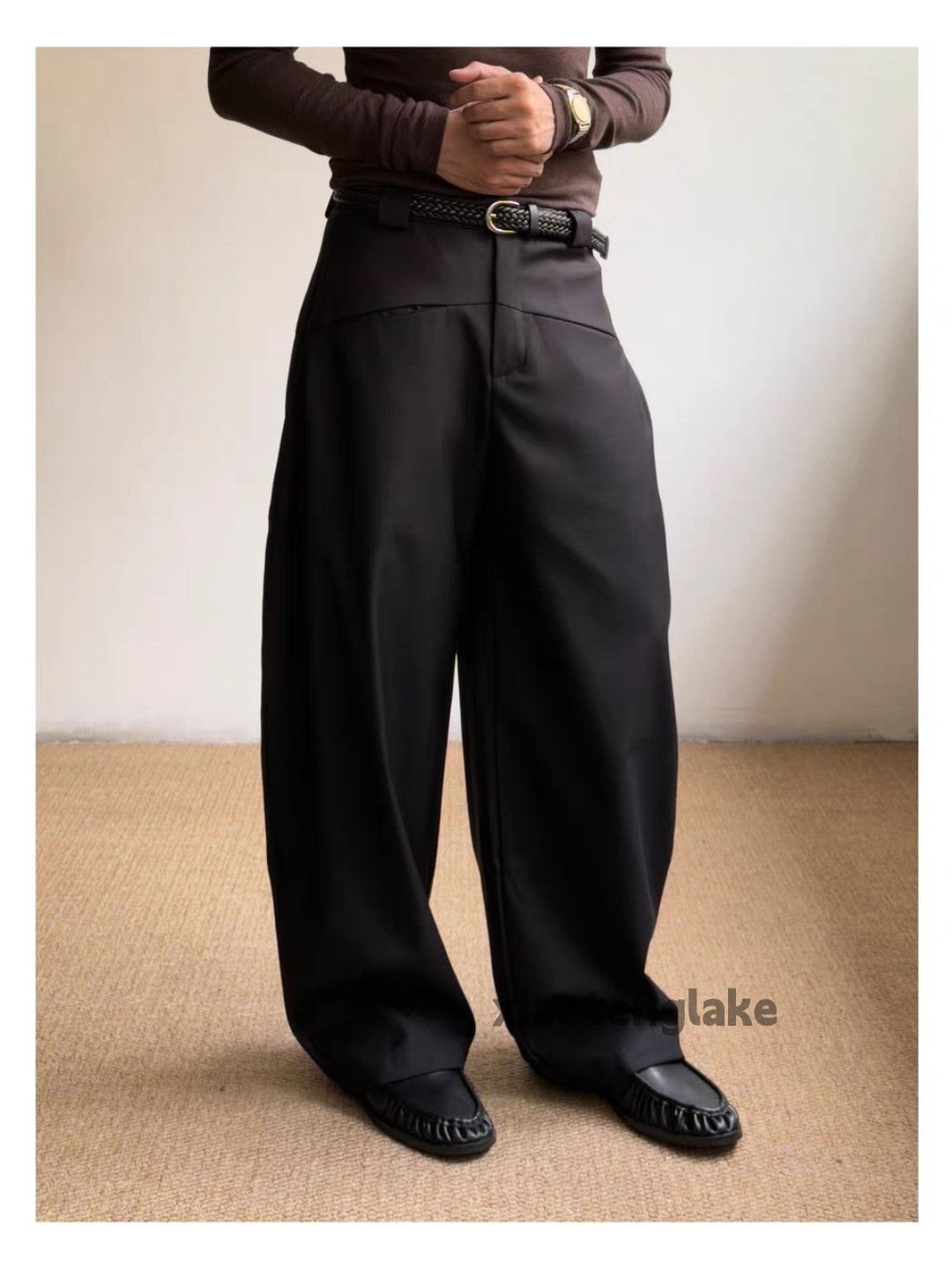 Vintage xz Utility loose baggy wide Leg flared yuppie pants Size US 33 - 2 Thumbnail