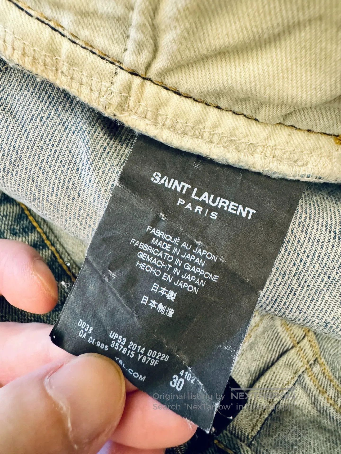 Saint Laurent Paris Distressed Blue Denim Jeans Size 30. Size US 30 / EU 46 - 8 Thumbnail