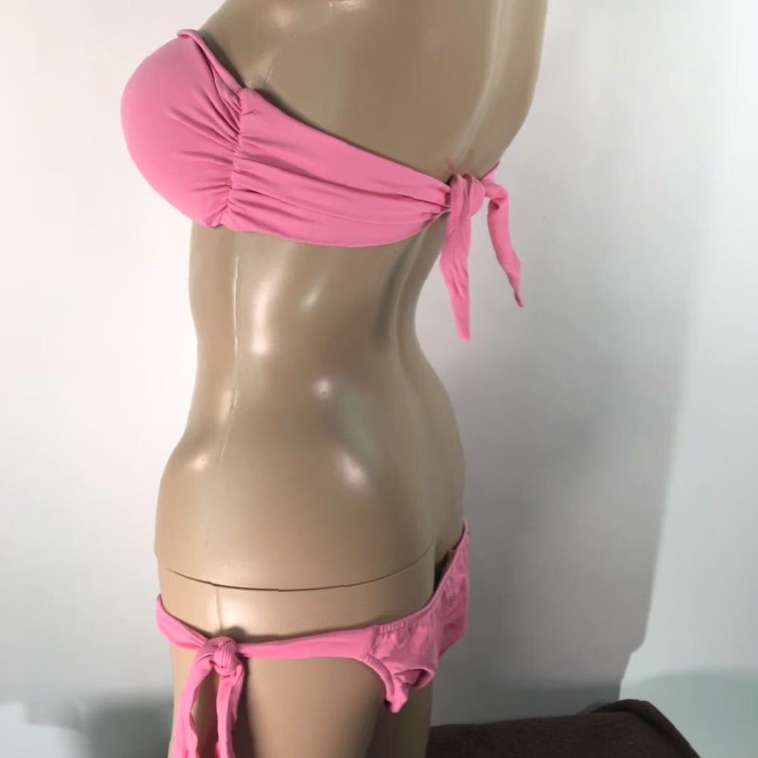 Magnanni DUNNAS BY FRANCESCA MAGNANI Womens Bikini Swimsuit Pink Strapless M New Adult Regular Medium Size ONE SIZE - 2 Thumbnail