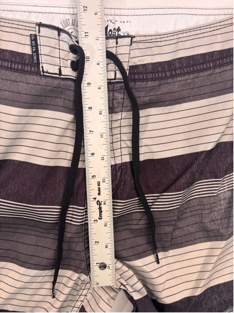 Lost Enterprises Men's Lost Swim Trunks Size 32 Gray Striped Size US 30 / EU 46 - 5 Thumbnail
