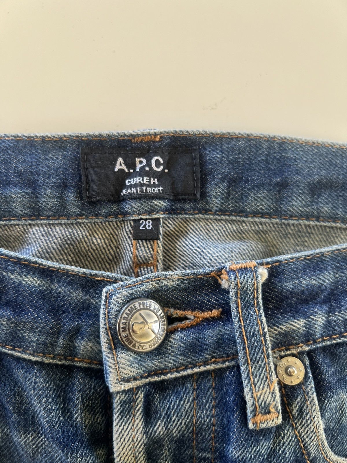 A.P.C. Vintage APC Distressed Denim Jeans Size 27-28" Size US 27 - 7 Thumbnail