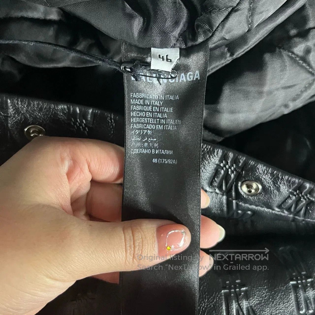 Balenciaga Balenciaga Black Logo Leather Jacket. Size US S / EU 44-46 / 1 - 7 Thumbnail