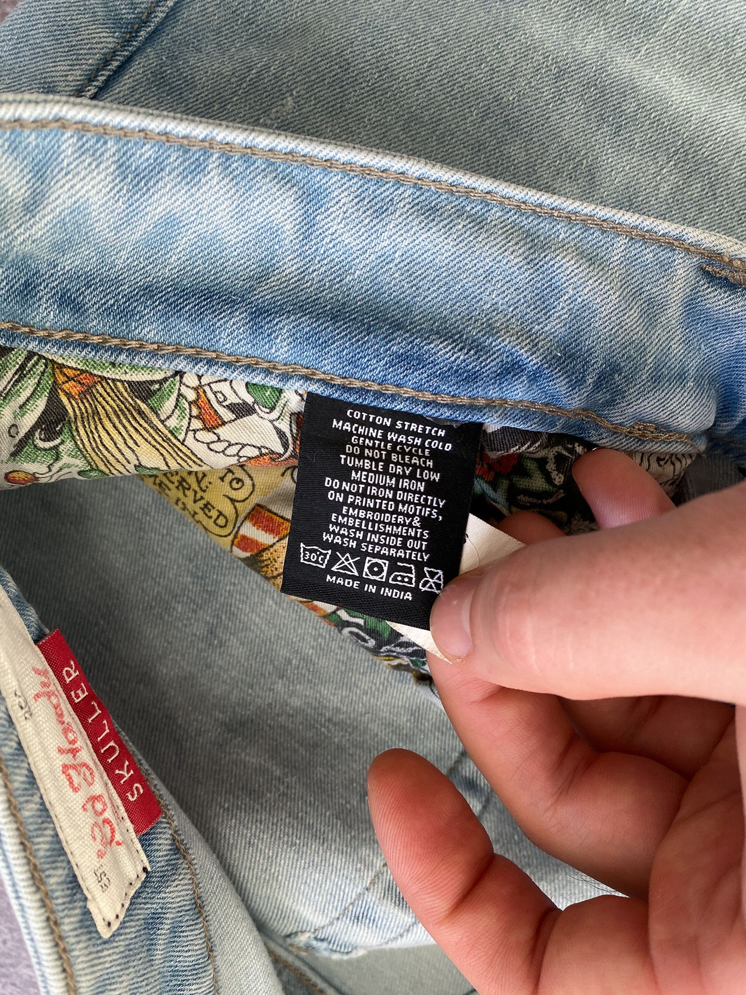 Ed Hardy Vintage Ed Hardy Blue Denim Skinny Jeans Size US 34 / EU 50 - 13 Thumbnail
